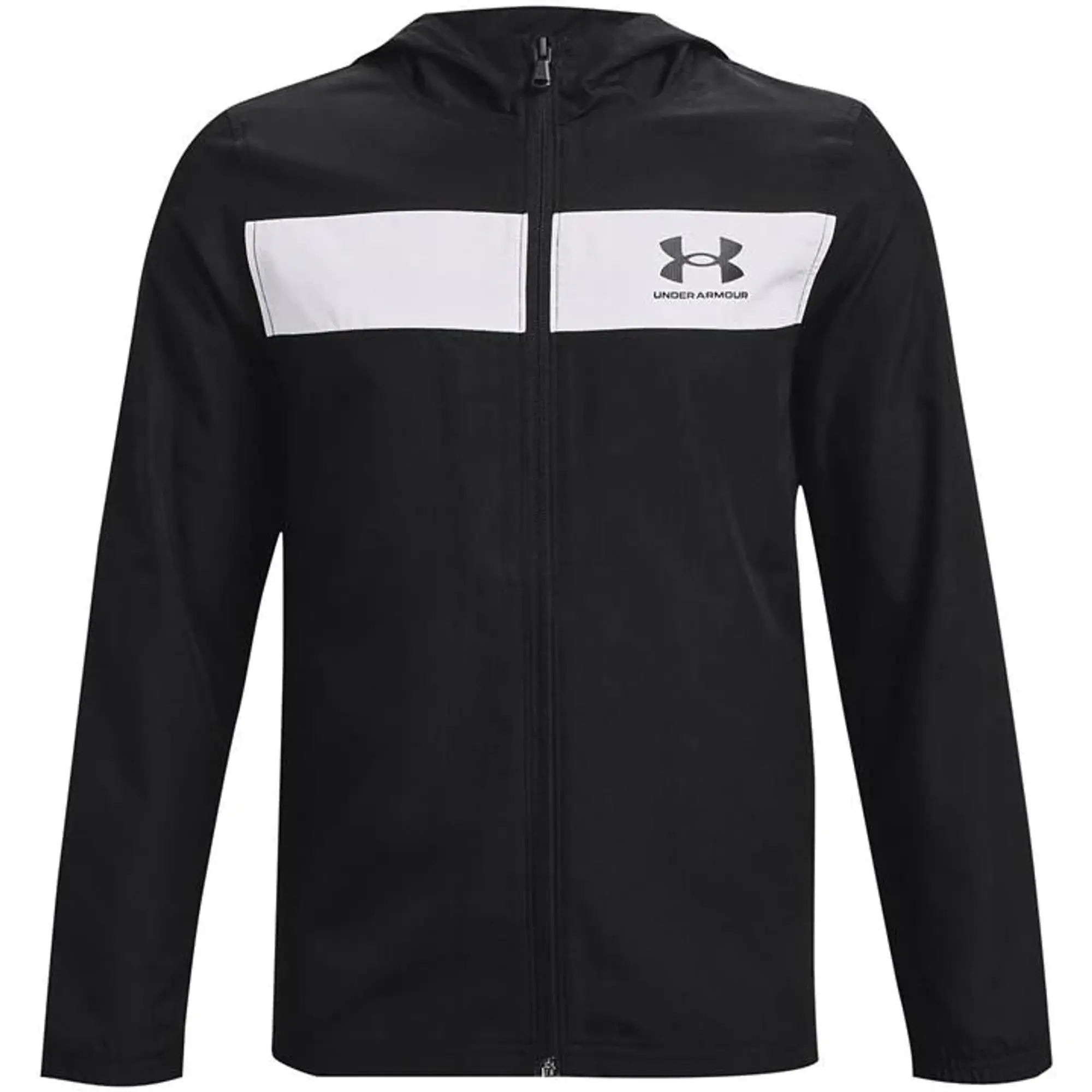Under Armour Junior Sportstyle Windbreaker Jacket - Black / White