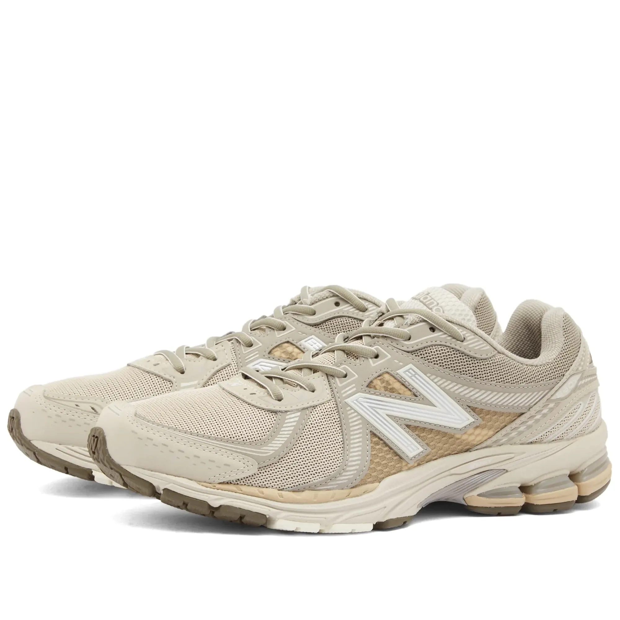 New Balance Men's 860V2 in Grey/Beige/Pink Synthetic