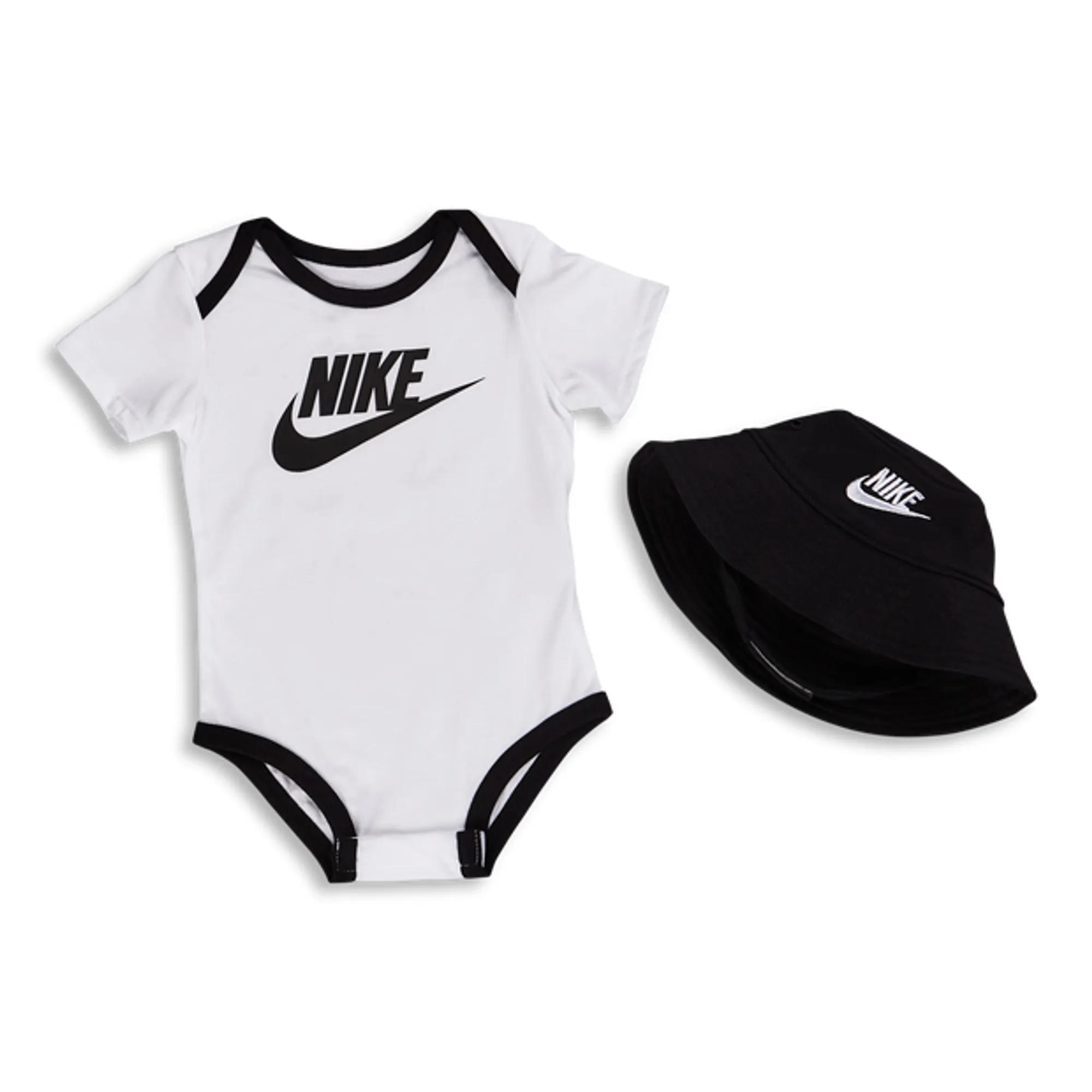Nike Bucket Hat & Bodysuit 2 Pc Set - White