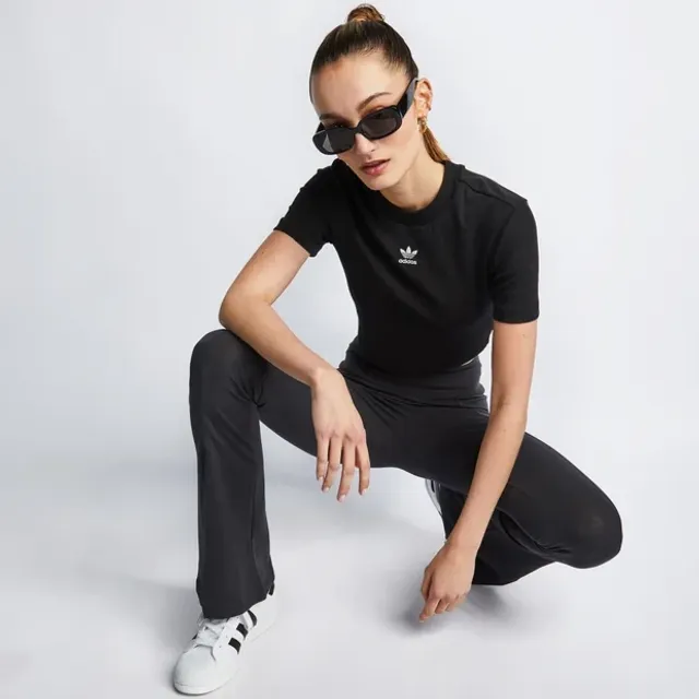 Adidas Tref Crop Tee - Black | HF3395 | FOOTY.COM