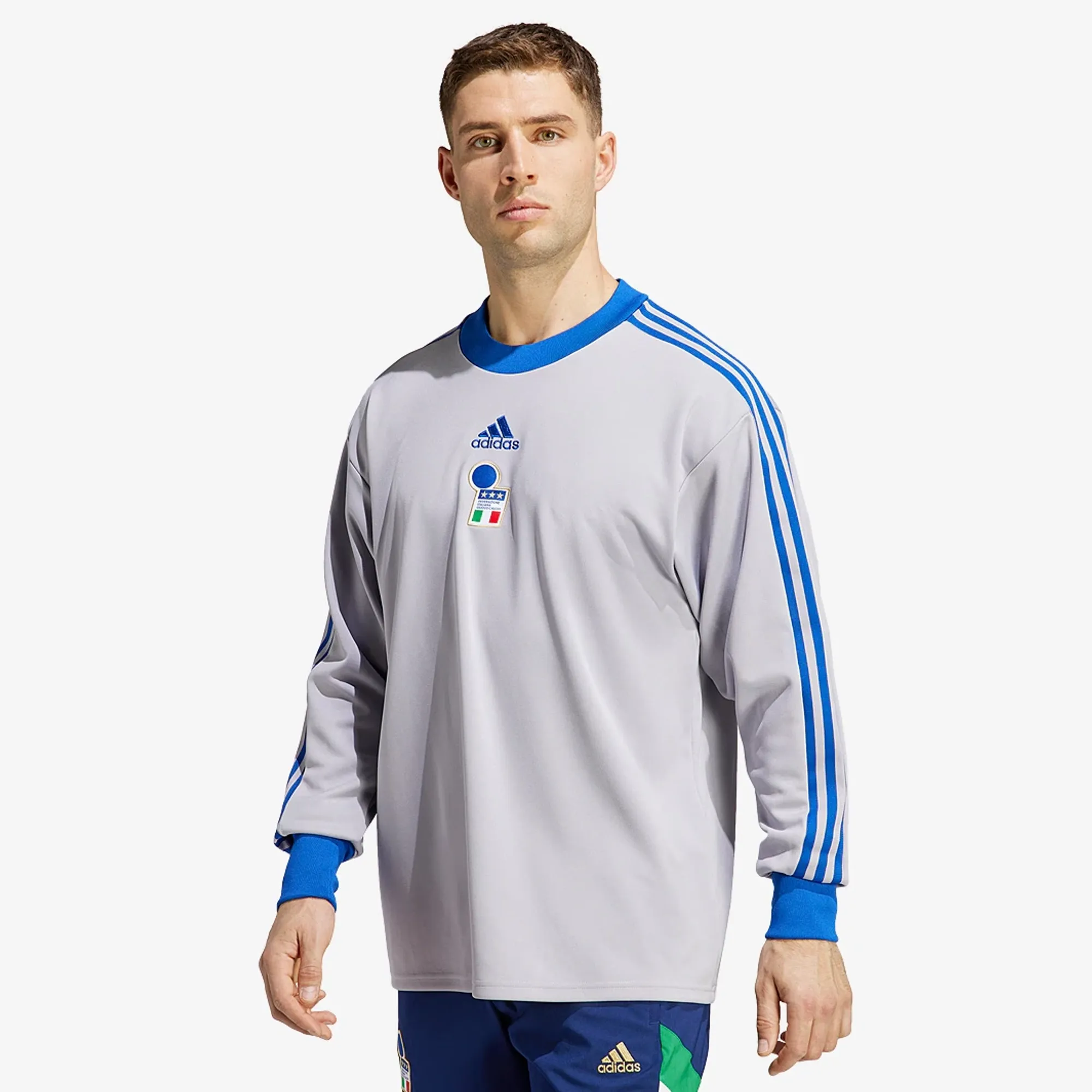 adidas Italy Mens LS Goalkeeper Home Shirt 2023