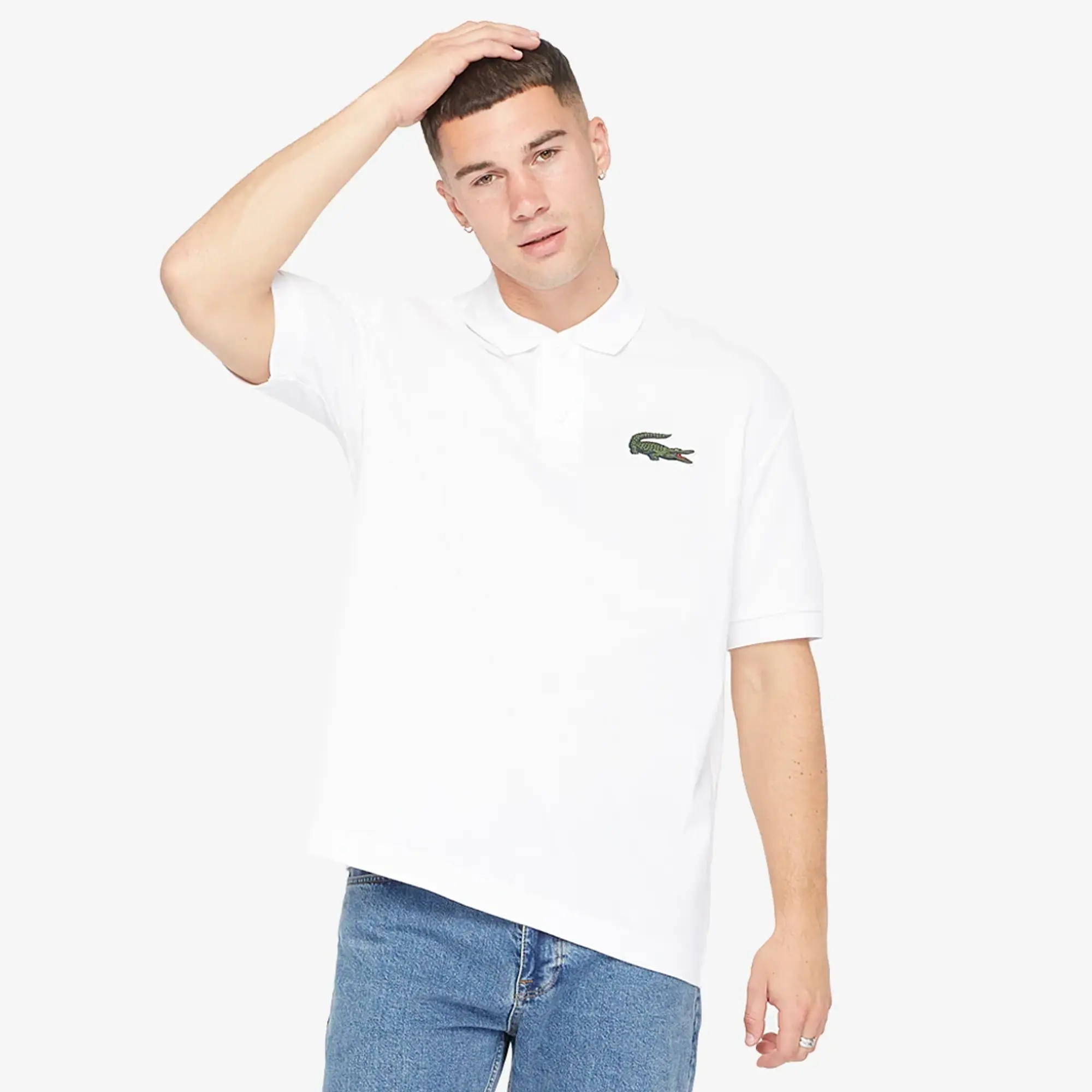 Lacoste Original L.12.12 Loose fit 80's crocodile Polo Shirt - White