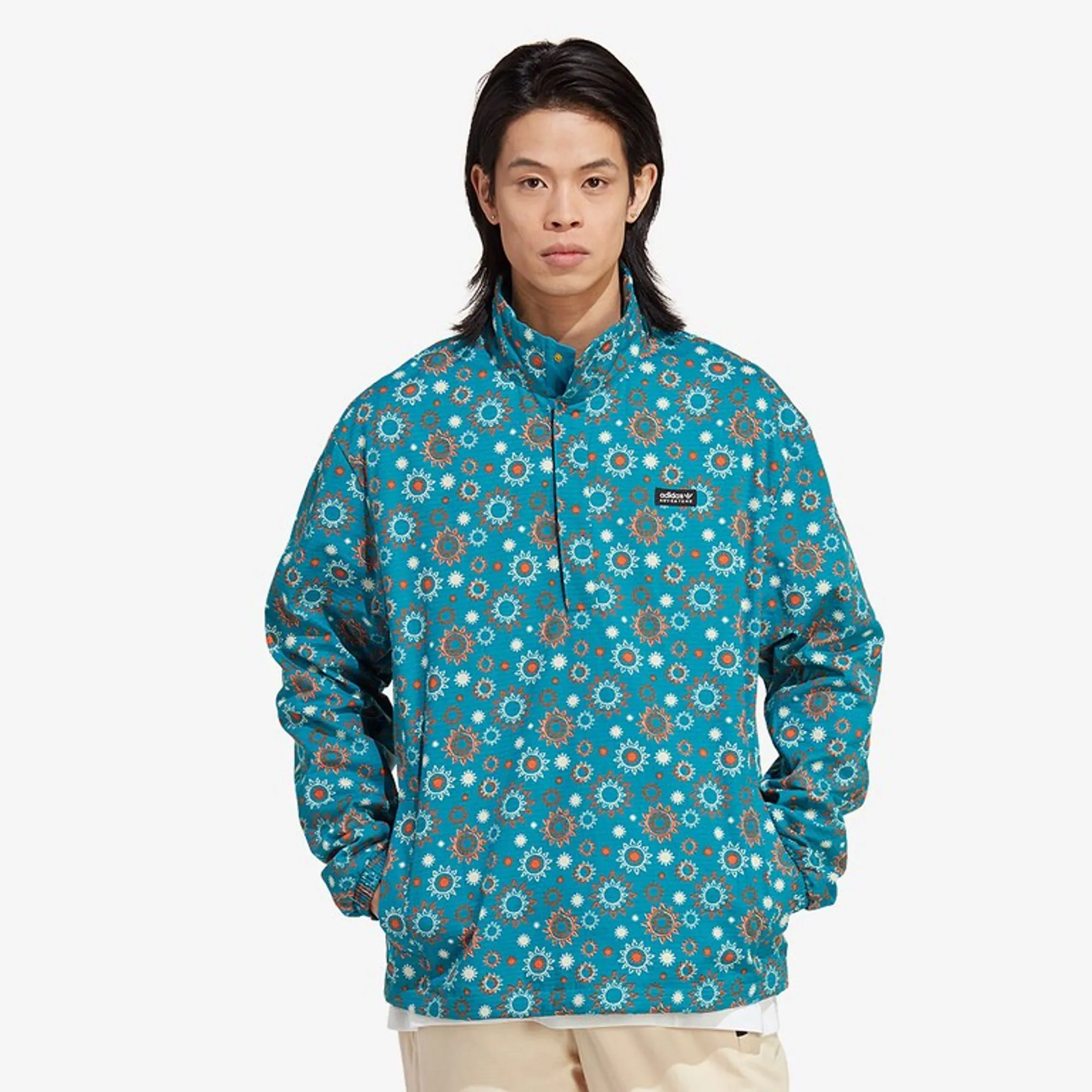 まぁさん adidas Originals Adventure Nature Awakening Half Zip Allover Print