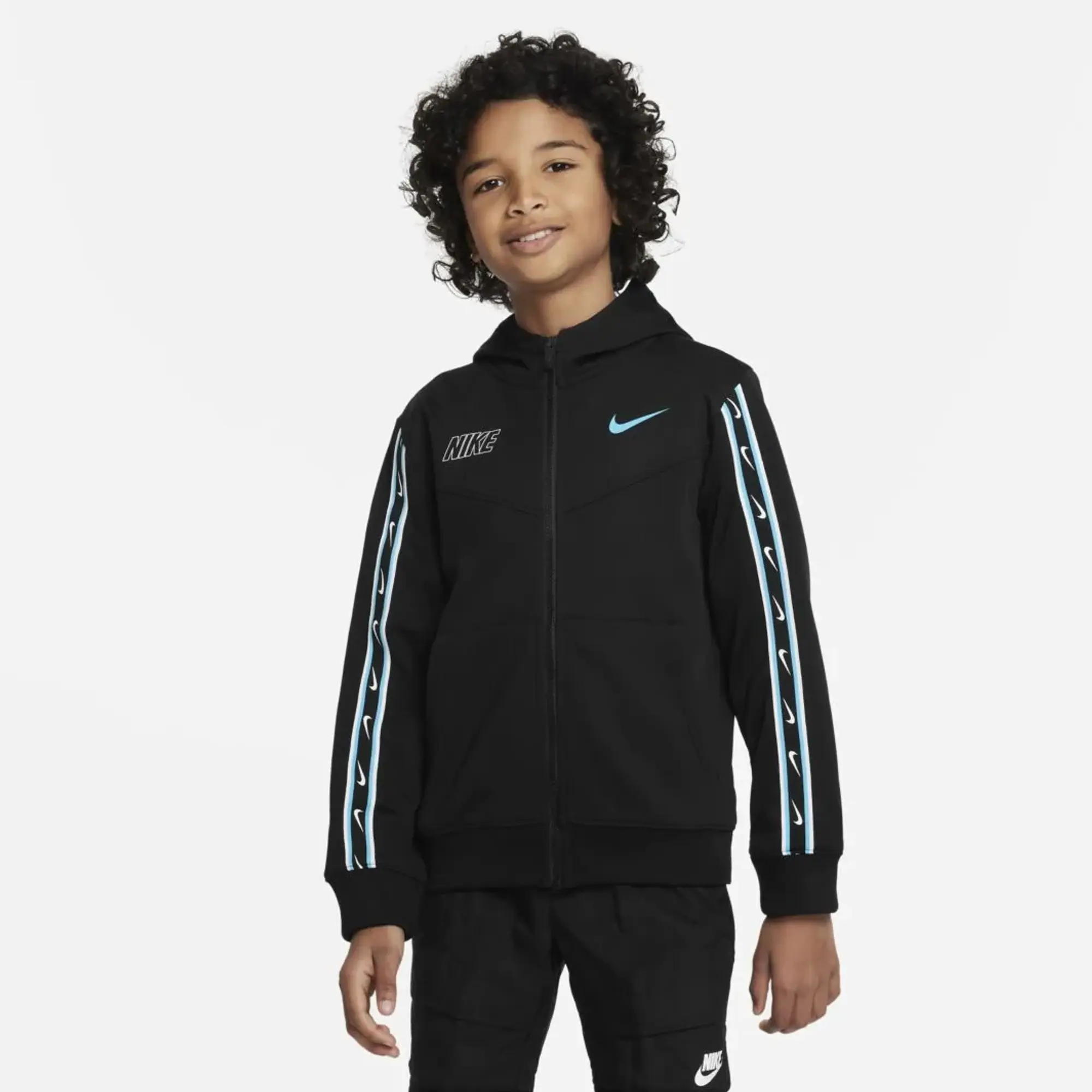 Nike Sportswear Older Kids Repeat Full Zip Hoodie 8 15Y