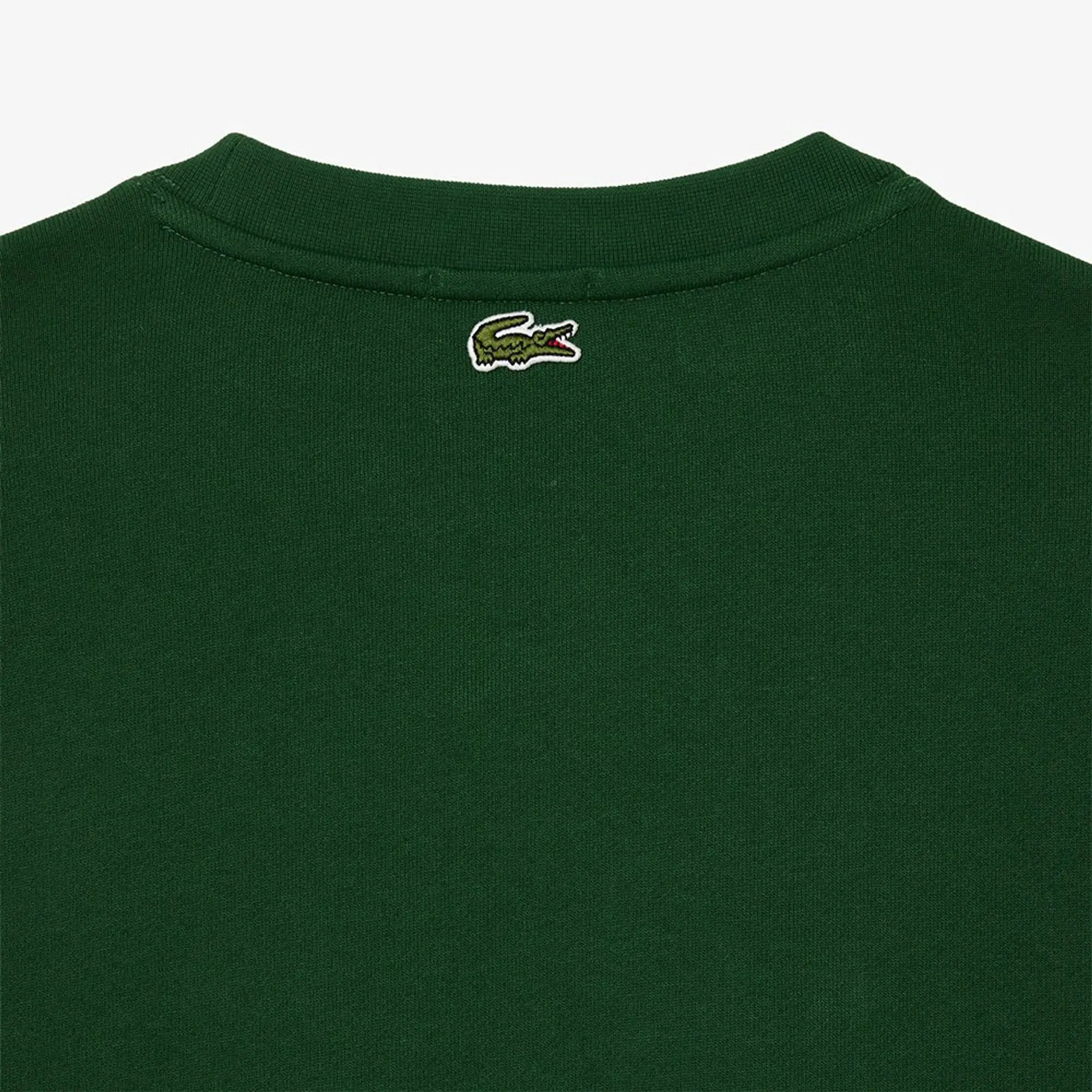Lacoste Fleece Crew Neck Print Sweatshirt - Pine Green