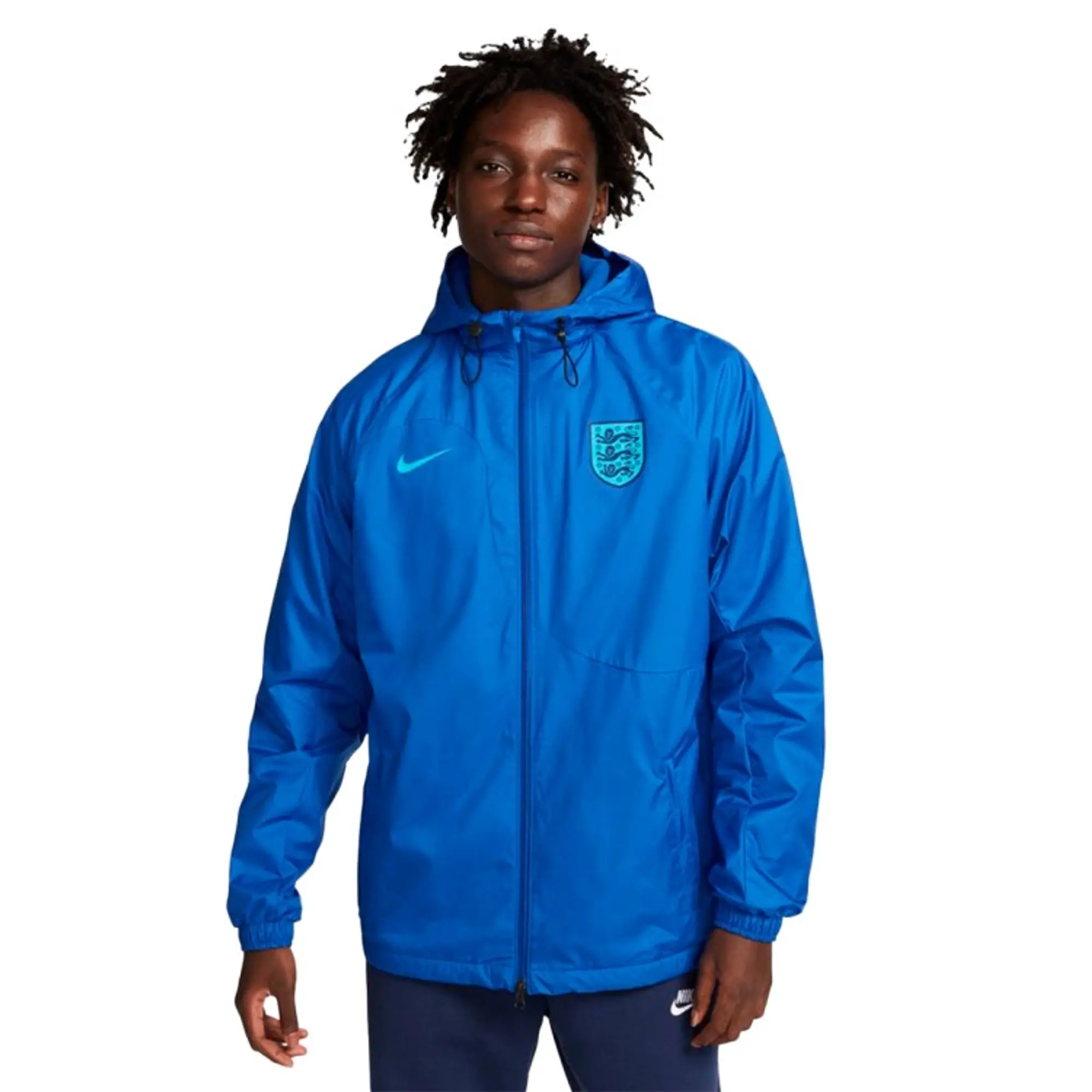 Nike England Strike Hooded Jacket Mens Blue DH4697 480 FOOTY.COM