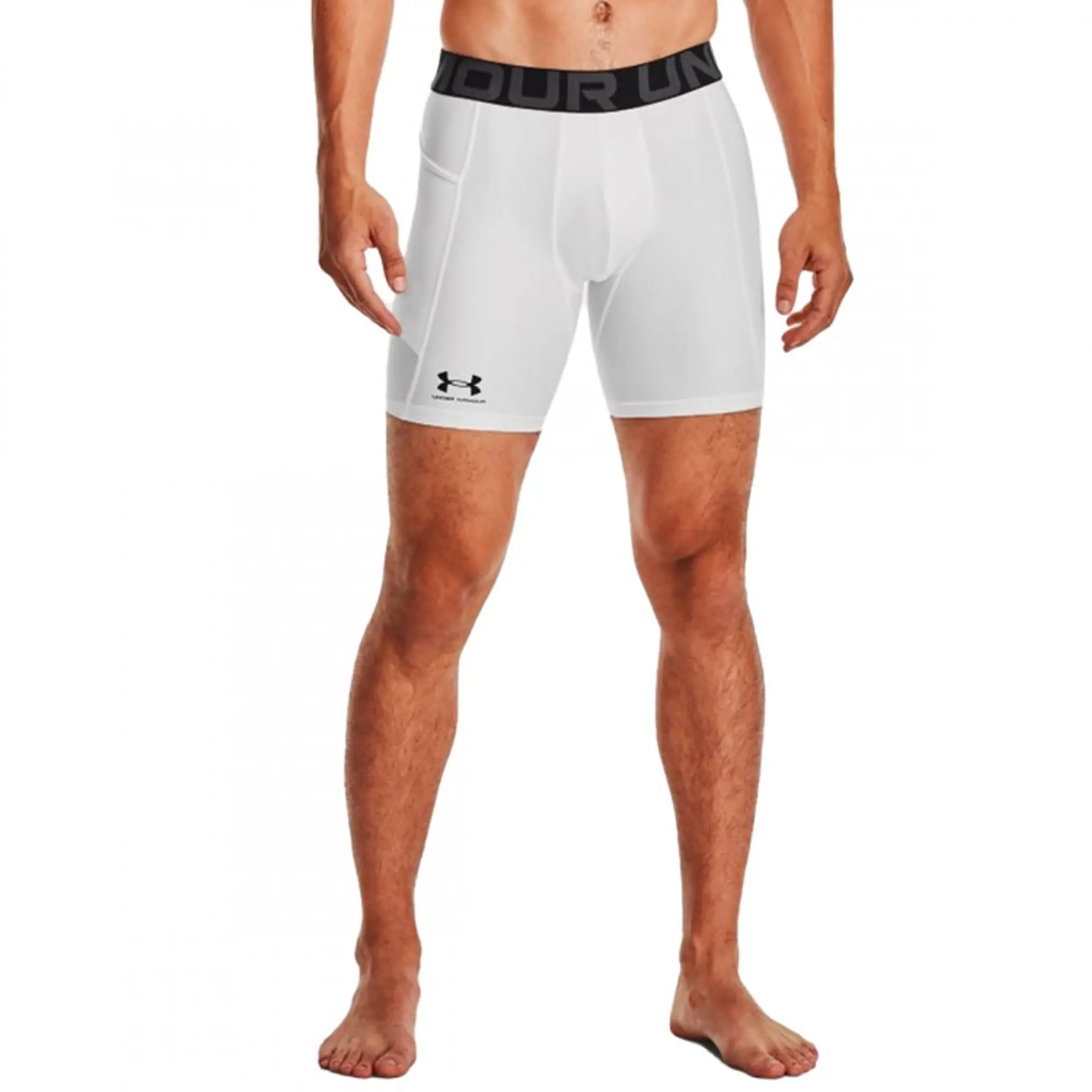 Under Armour Men's HeatGear® Compression Shorts White / Black XXL