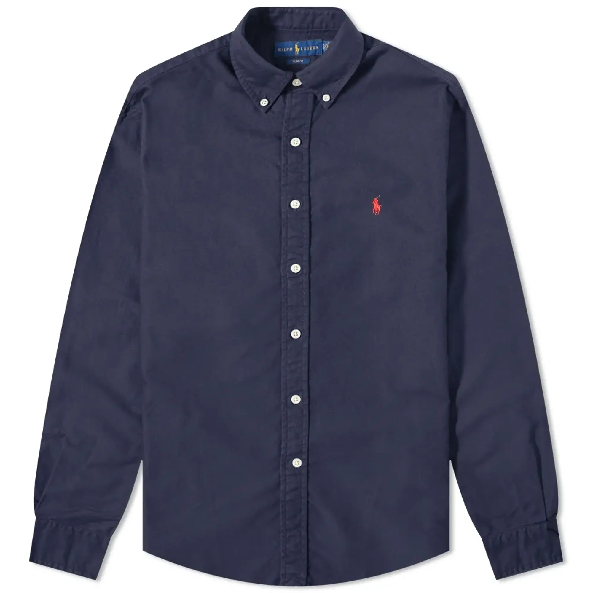 Polo Ralph Lauren Men's Slim Fit Garment Dyed Button Down Shirt Royal Navy