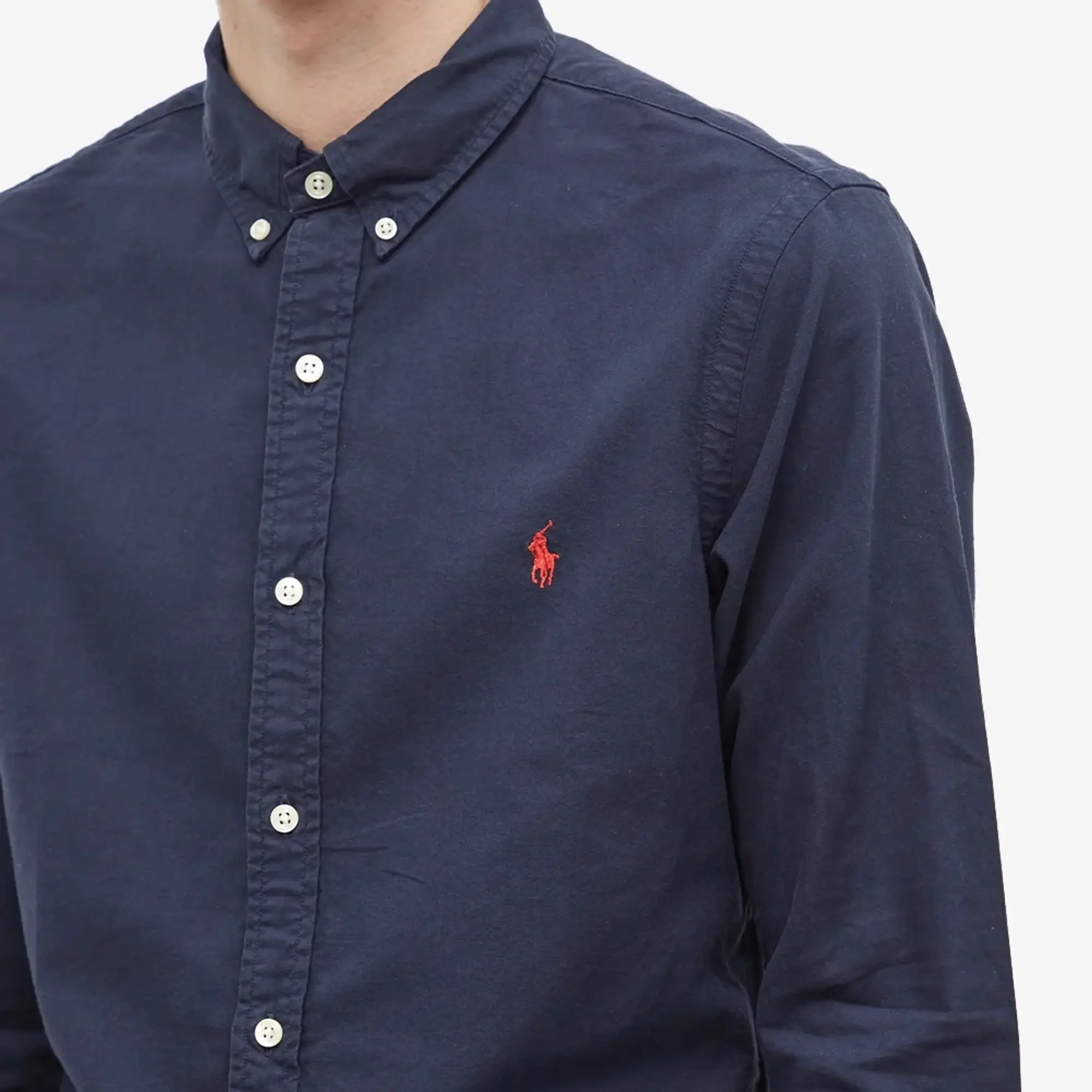 Polo Ralph Lauren Men's Slim Fit Garment Dyed Button Down Shirt Royal Navy