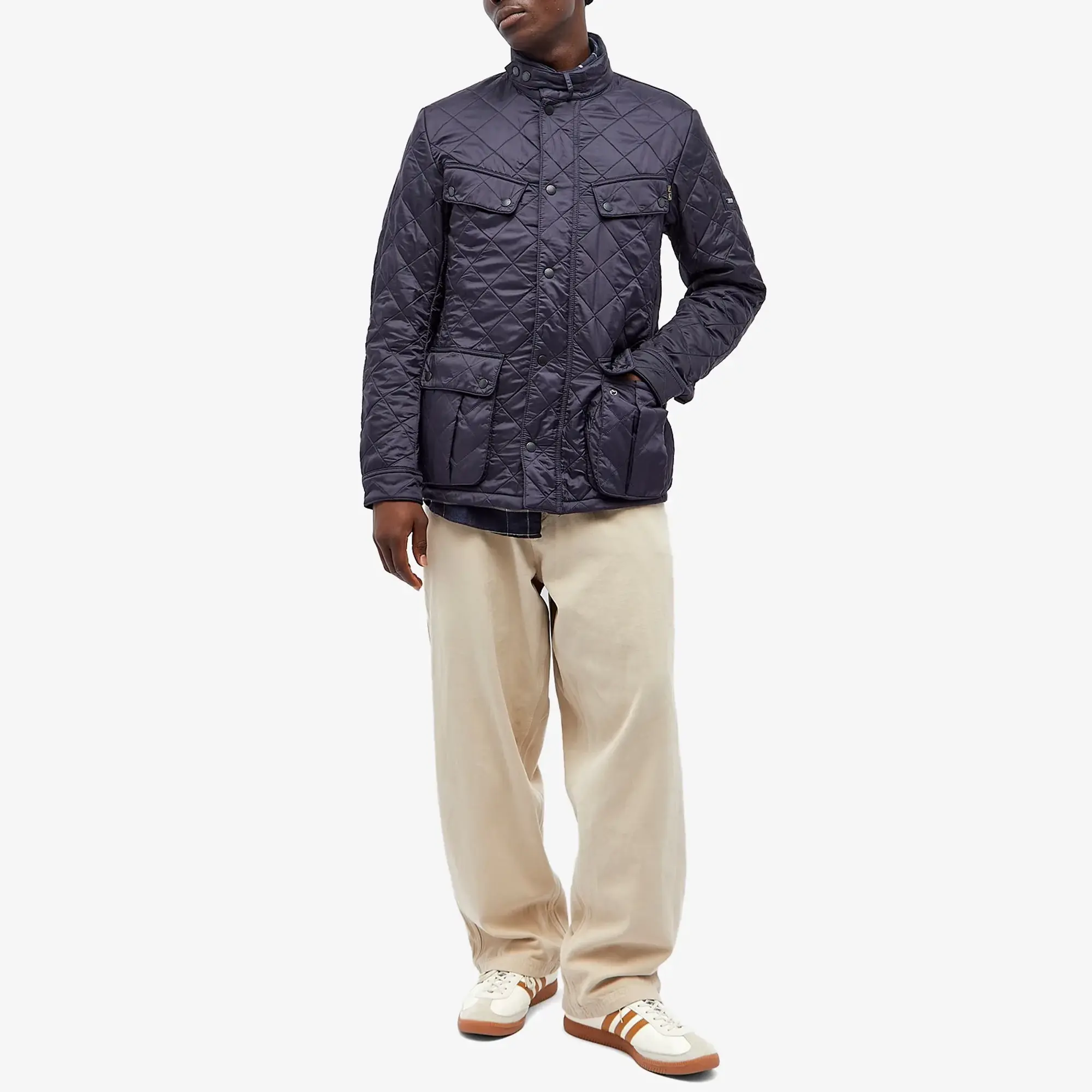 Barbour Men s International Ariel Polarquilt Jacket Navy MQU0365NY91 FOOTY.COM