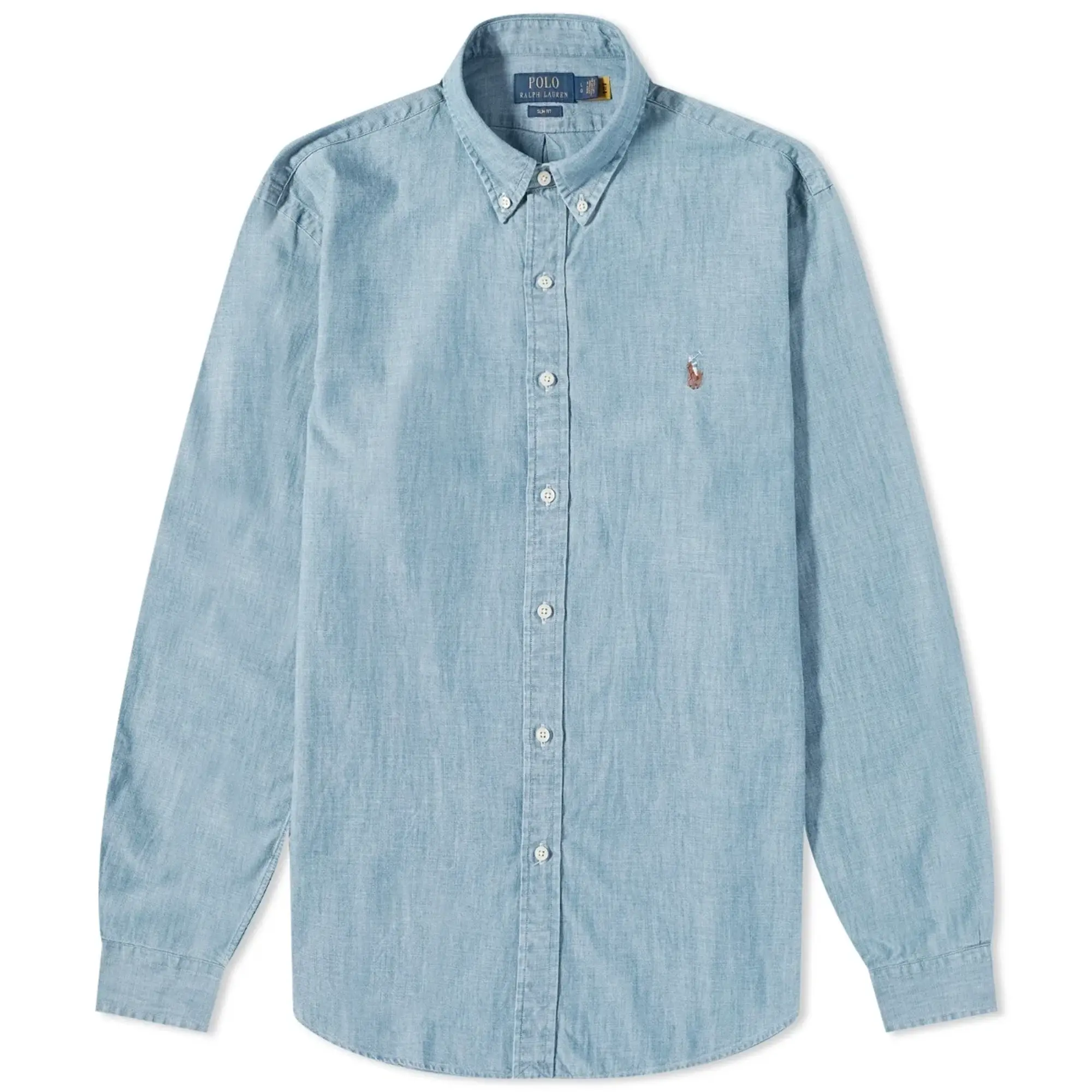 Polo ralph lauren slim fit chambray shirt best sale