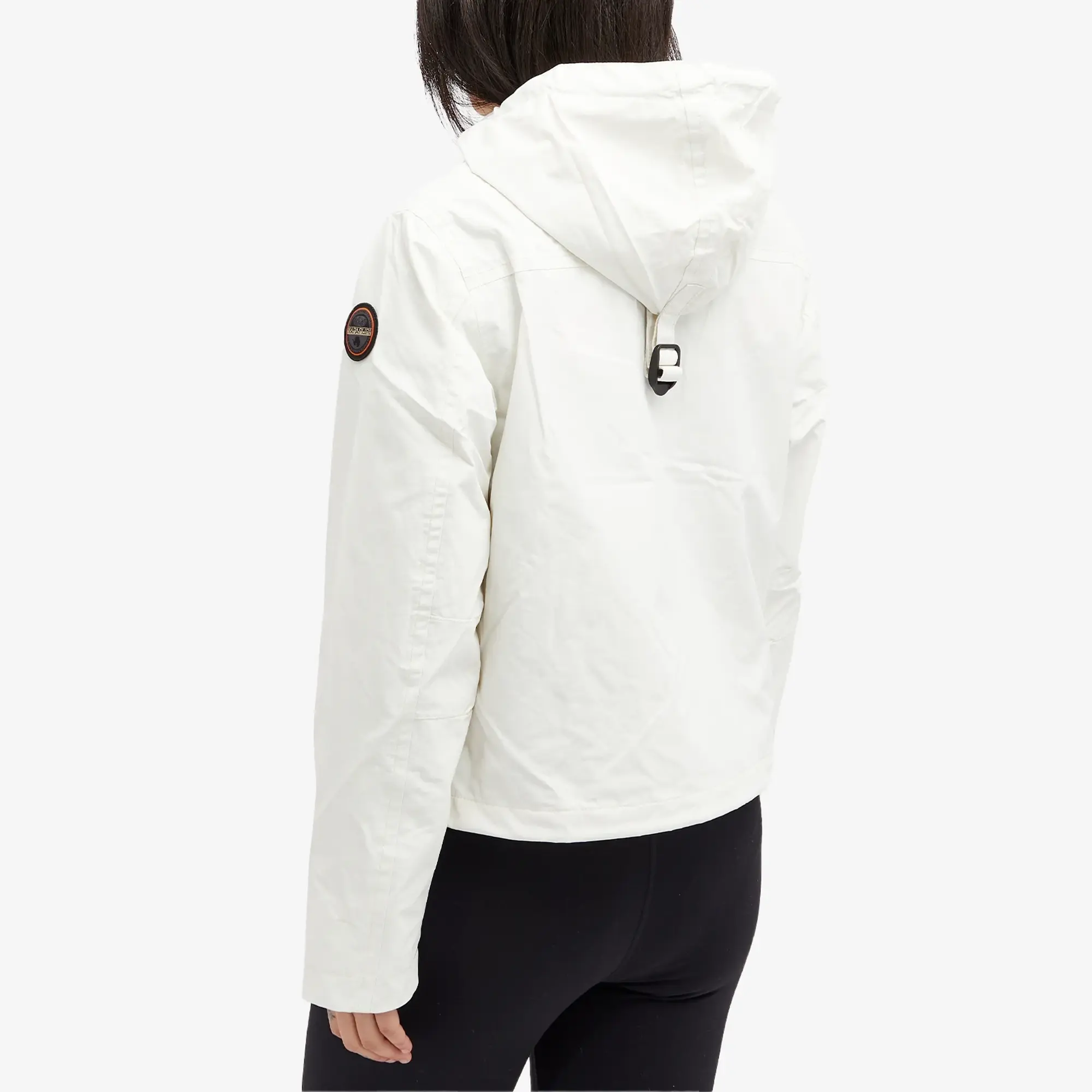 Napapijri Women's Zip Rainforest Windbreaker Jacket White Whisper