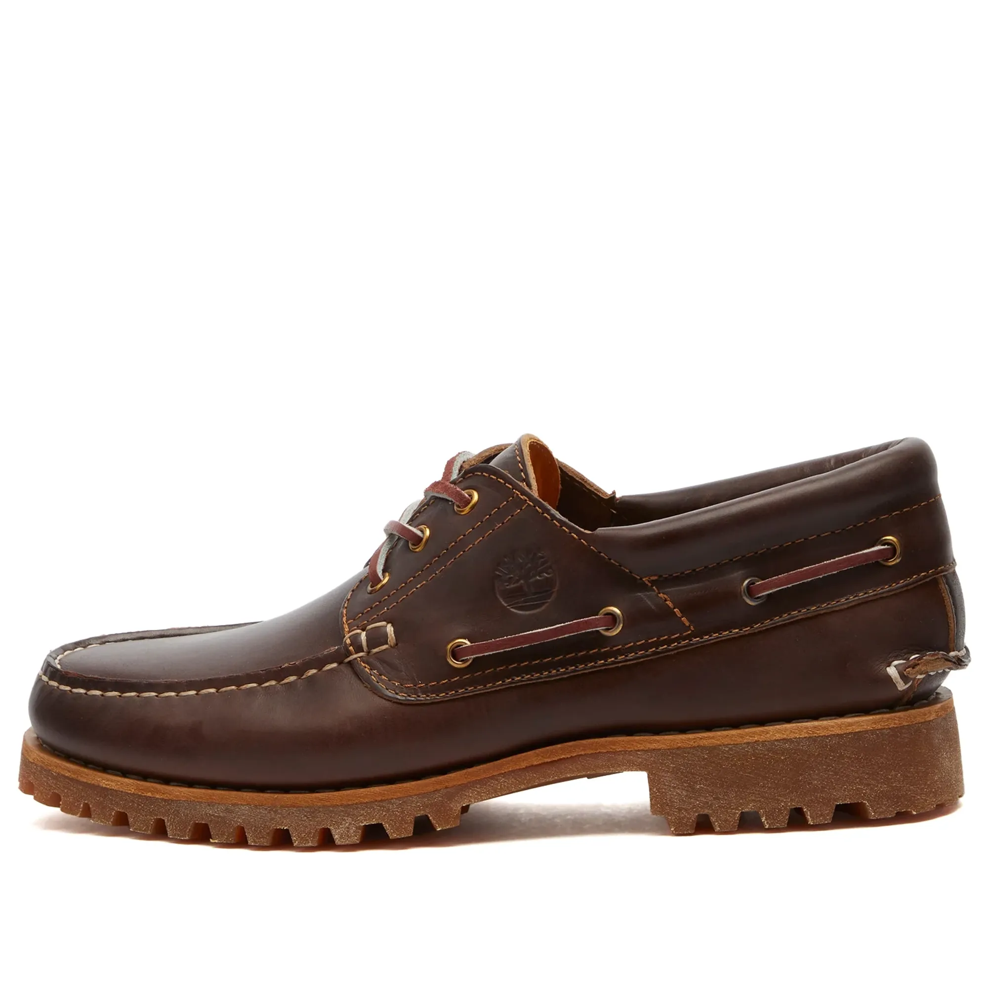 Timberland Men's Authentic 3 Eye Classic Lug Shoe Medium Brown Full Grain