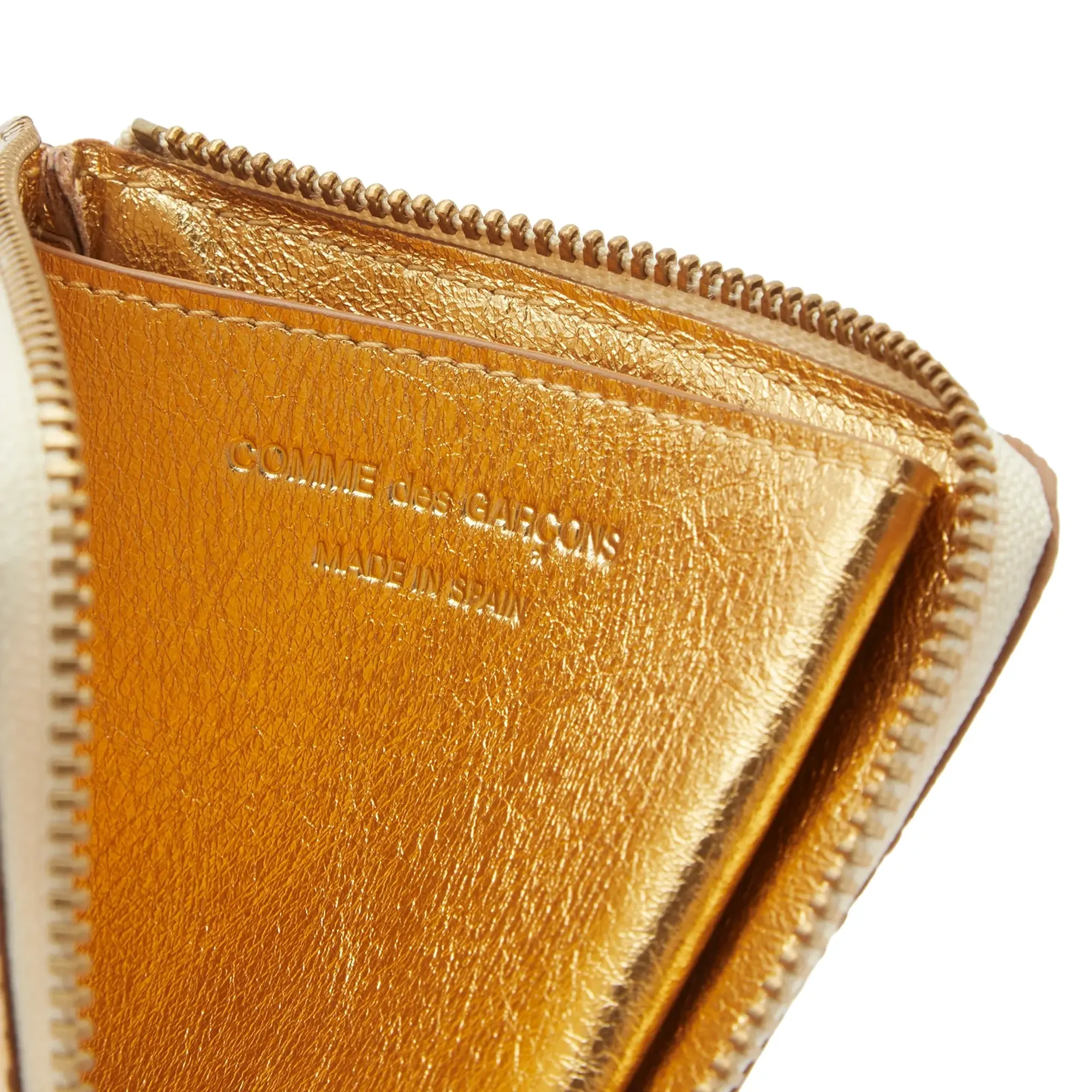 Comme des Garçons Comme des Garcons SA3100EG Embossed Logo Wallet Gold