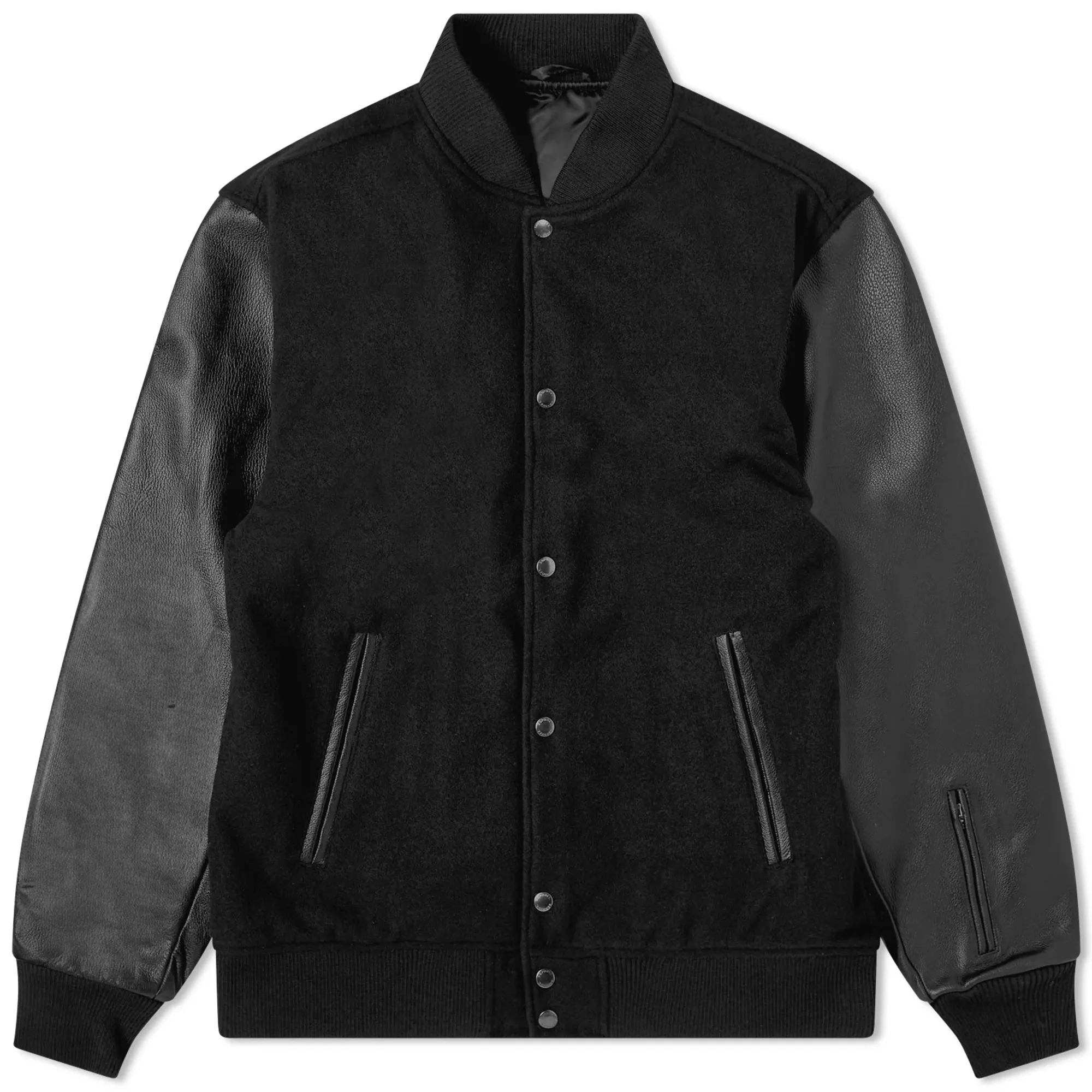 SOPHNET. LEATHER SLEEVE VARSITY JACKET SOPHNET. Men's Leather