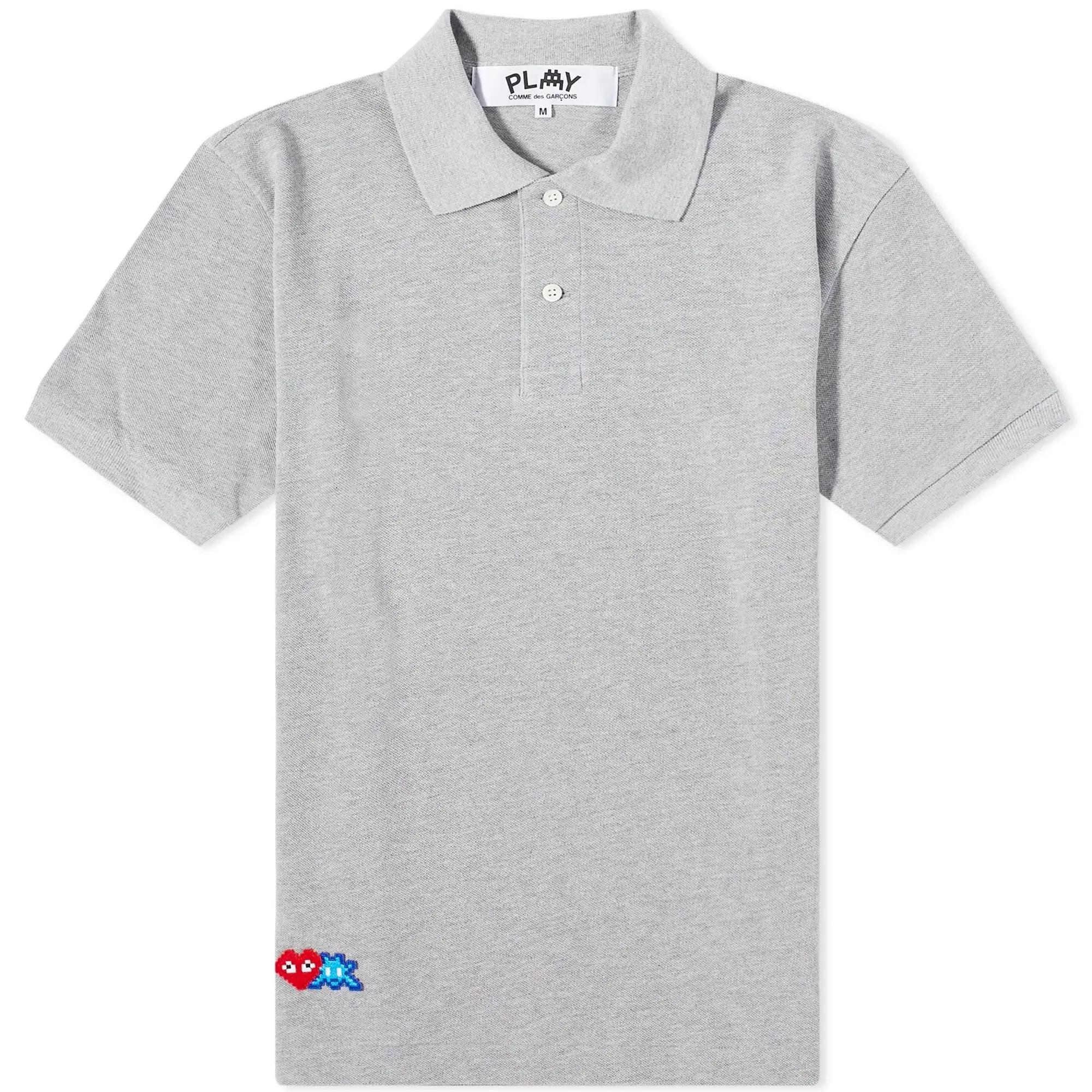 Comme des Garçons Play Men's Invader Polo Shirt Grey