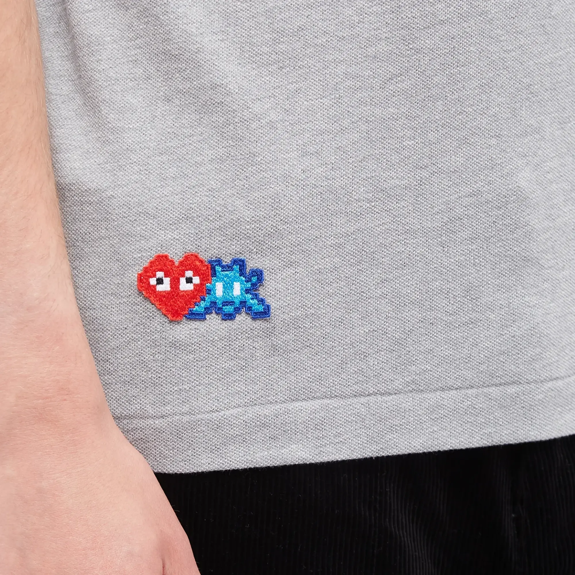 Comme des Garçons Play Men's Invader Polo Shirt Grey