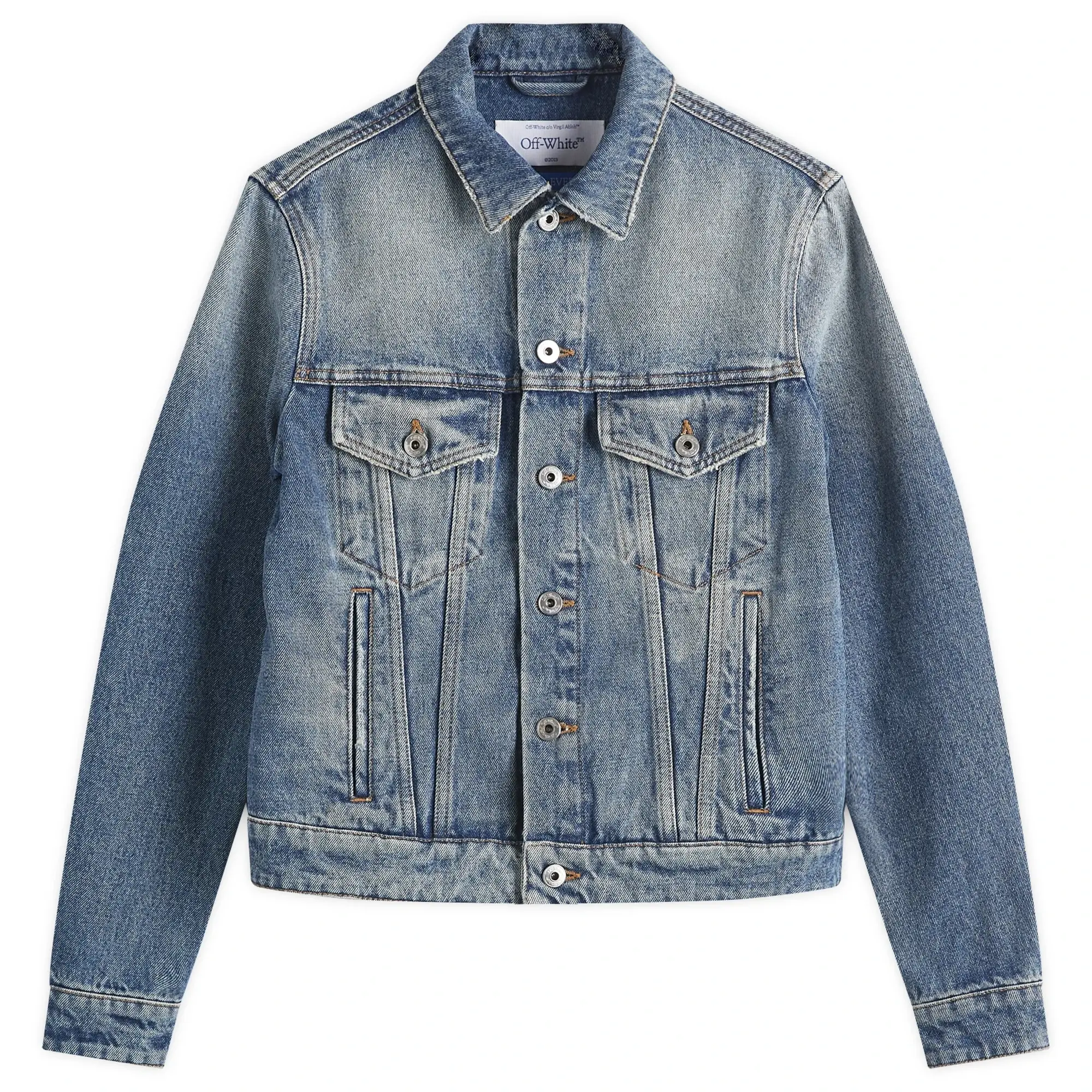 Off-White Women's Strap Detail Denim Jacket Blue