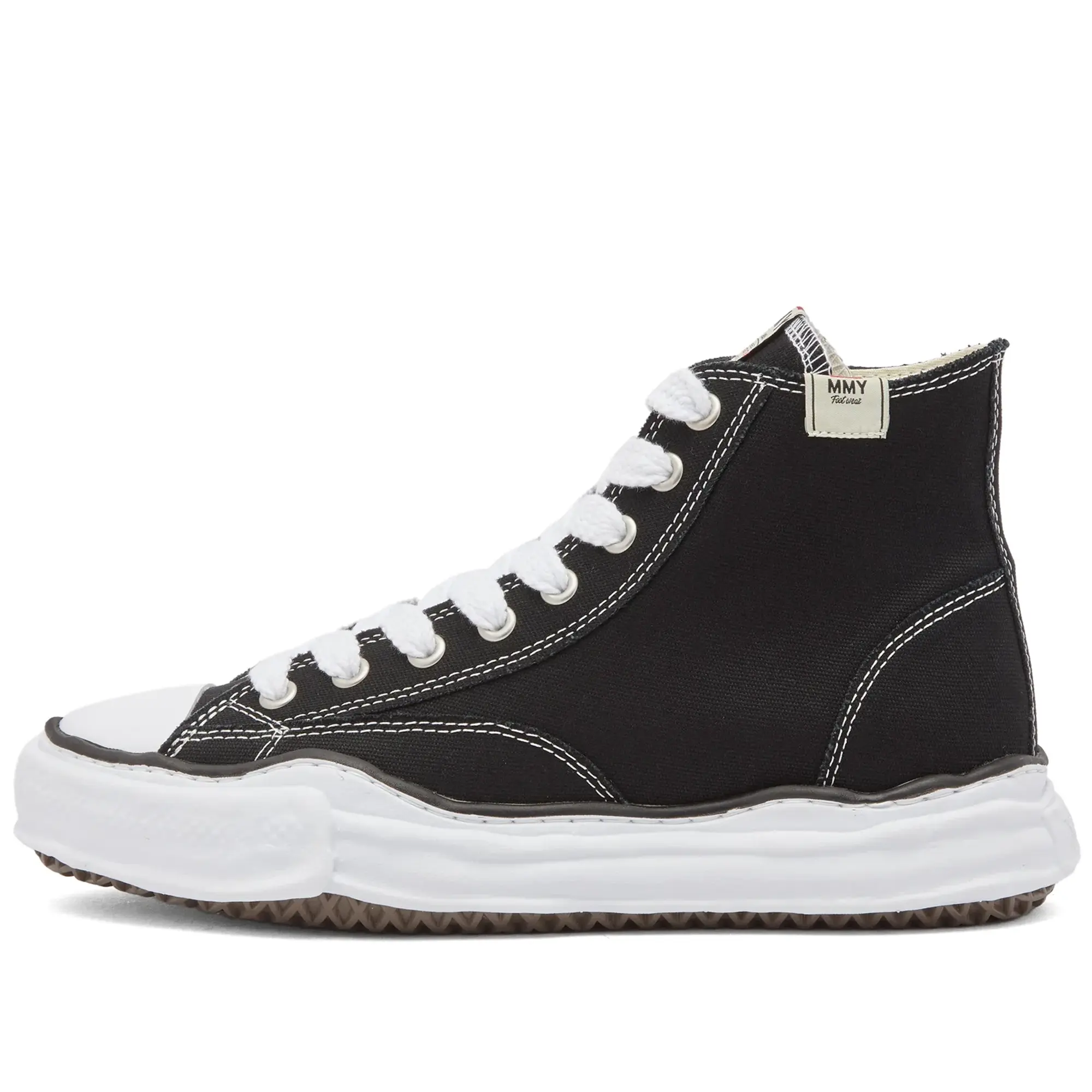 Maison MIHARA YASUHIRO Men's Original Sole Canvas Hi Sneaker Black