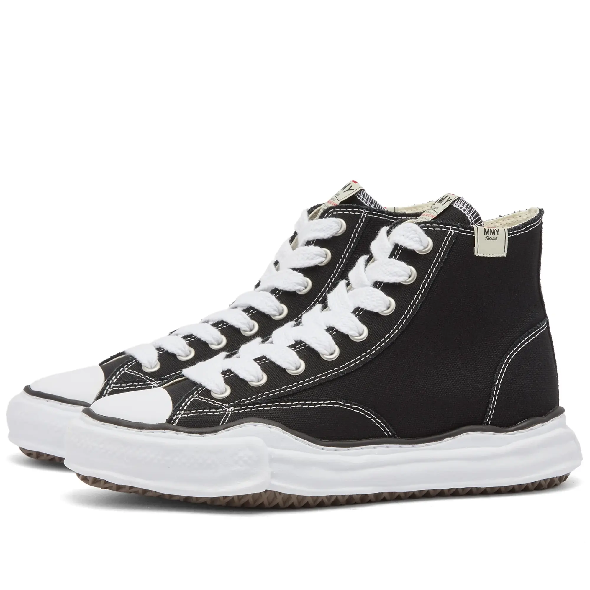 Maison MIHARA YASUHIRO Men's Original Sole Canvas Hi Sneaker Black