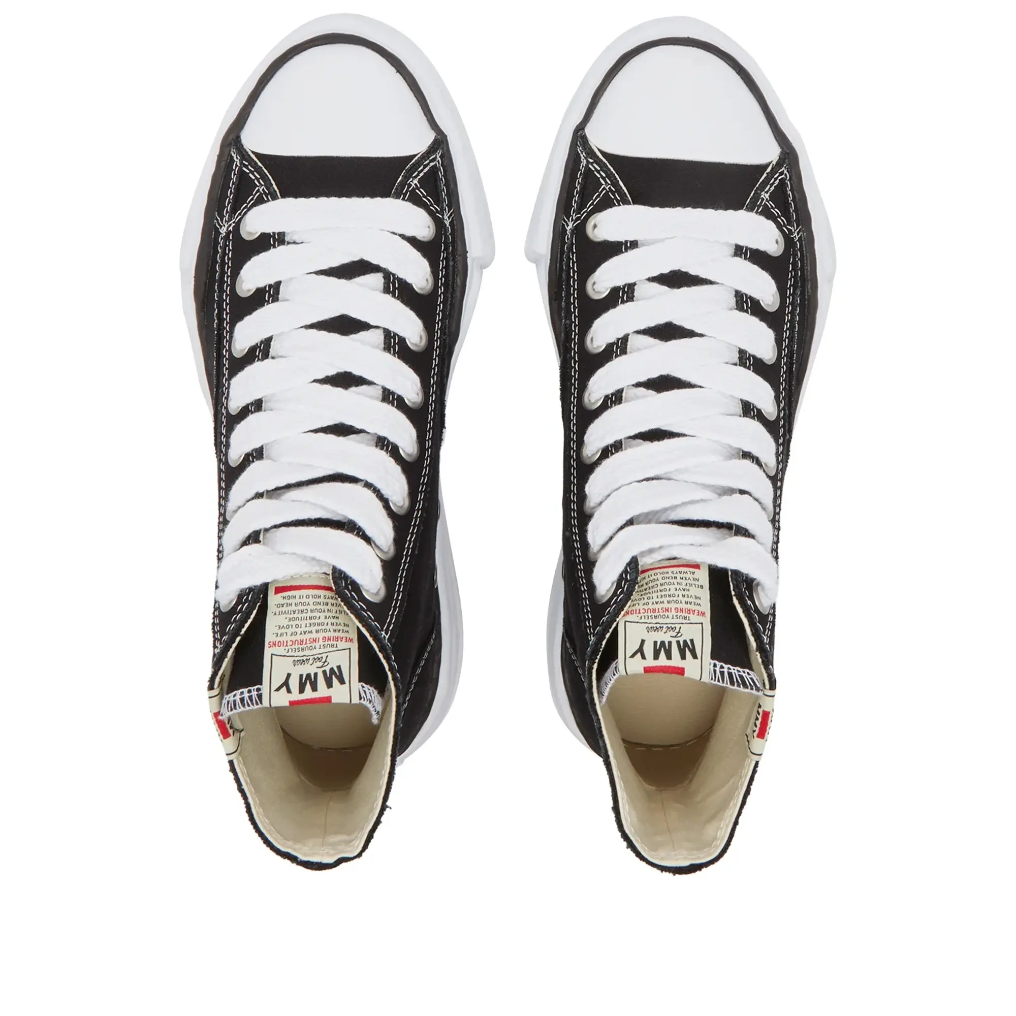 Maison MIHARA YASUHIRO Men's Original Sole Canvas Hi Sneaker Black