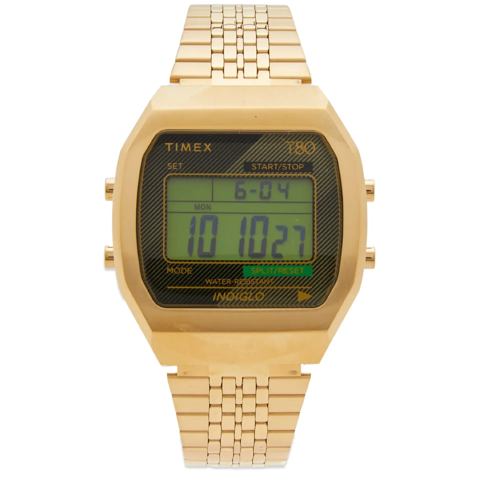 Timex Men's T80 Digital 36mm Watch Gold