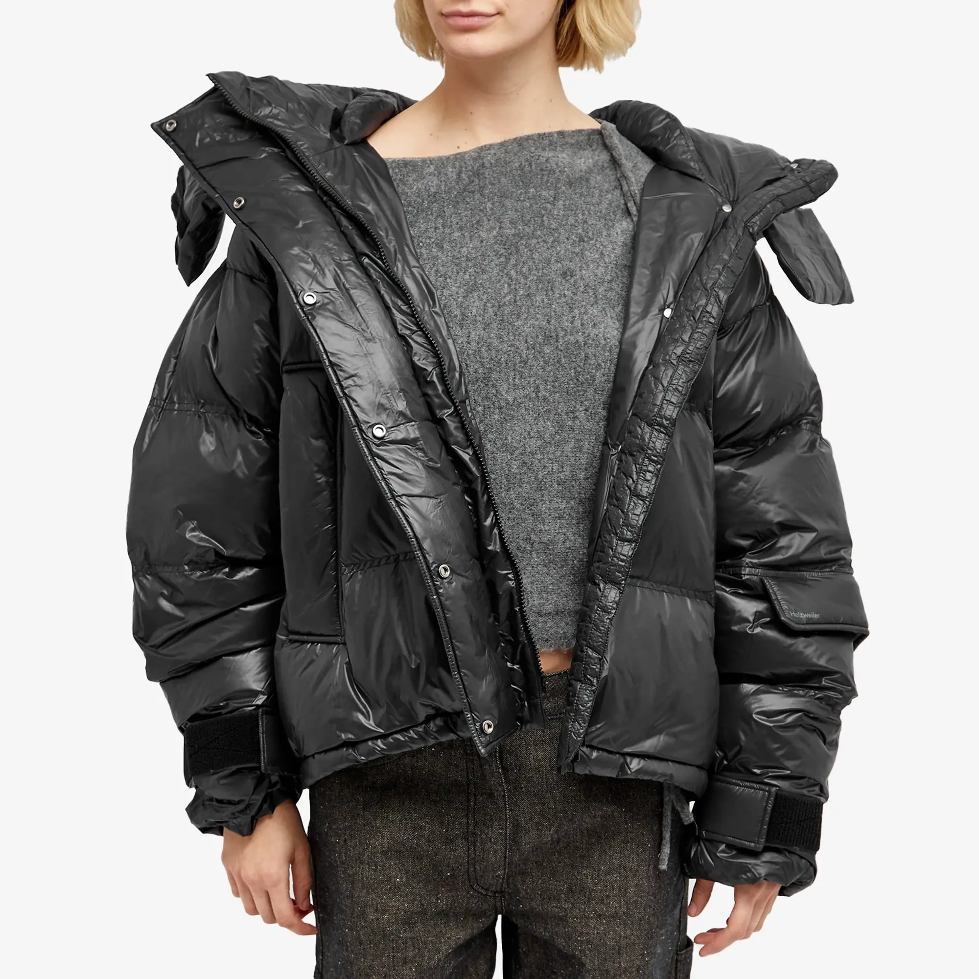 Holzweiler Women's Steilia Short Down Jacket Black | 17017-1051