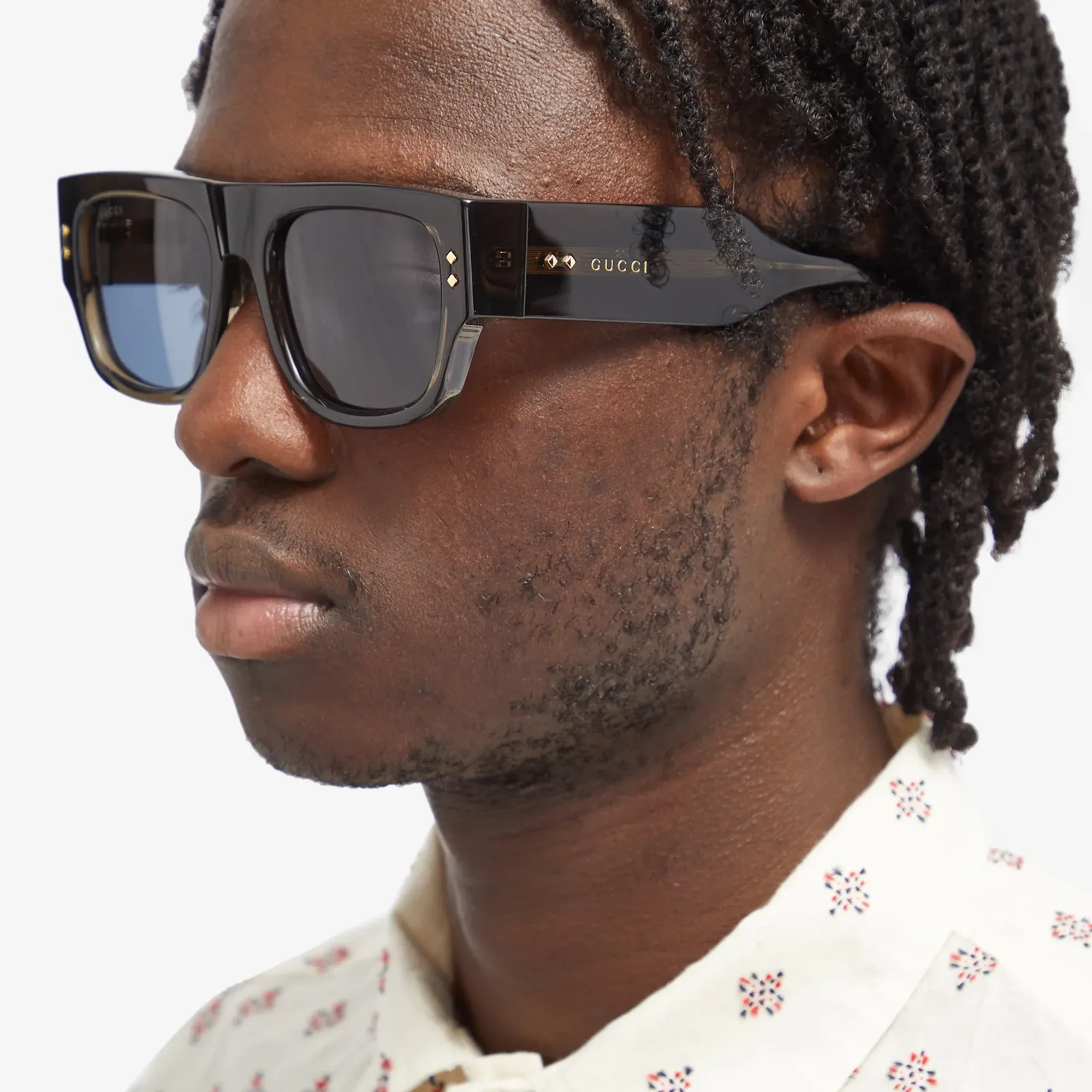 Gucci Men's Eyewear GG1262S Sunglasses Grey/Blue | GG1262S-003