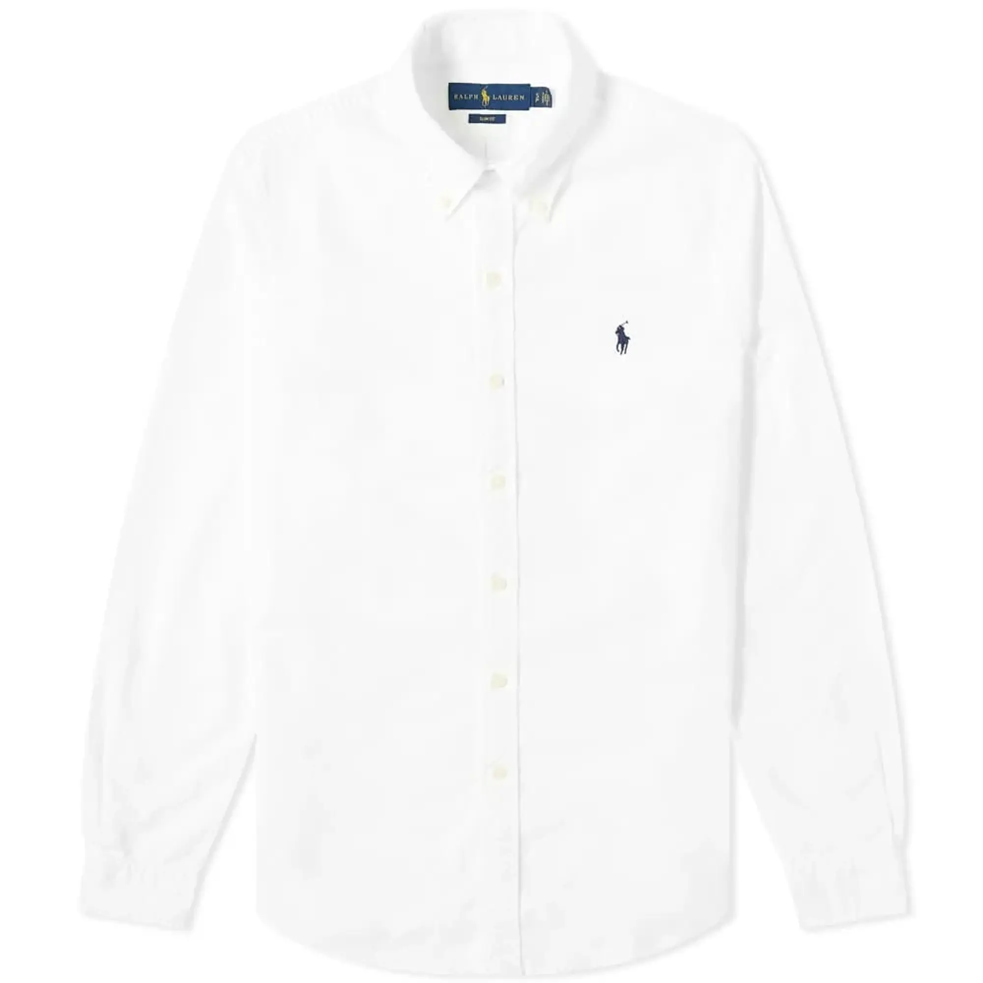 Polo Ralph Lauren Men's Slim Fit Garment Dyed Button Down Shirt White