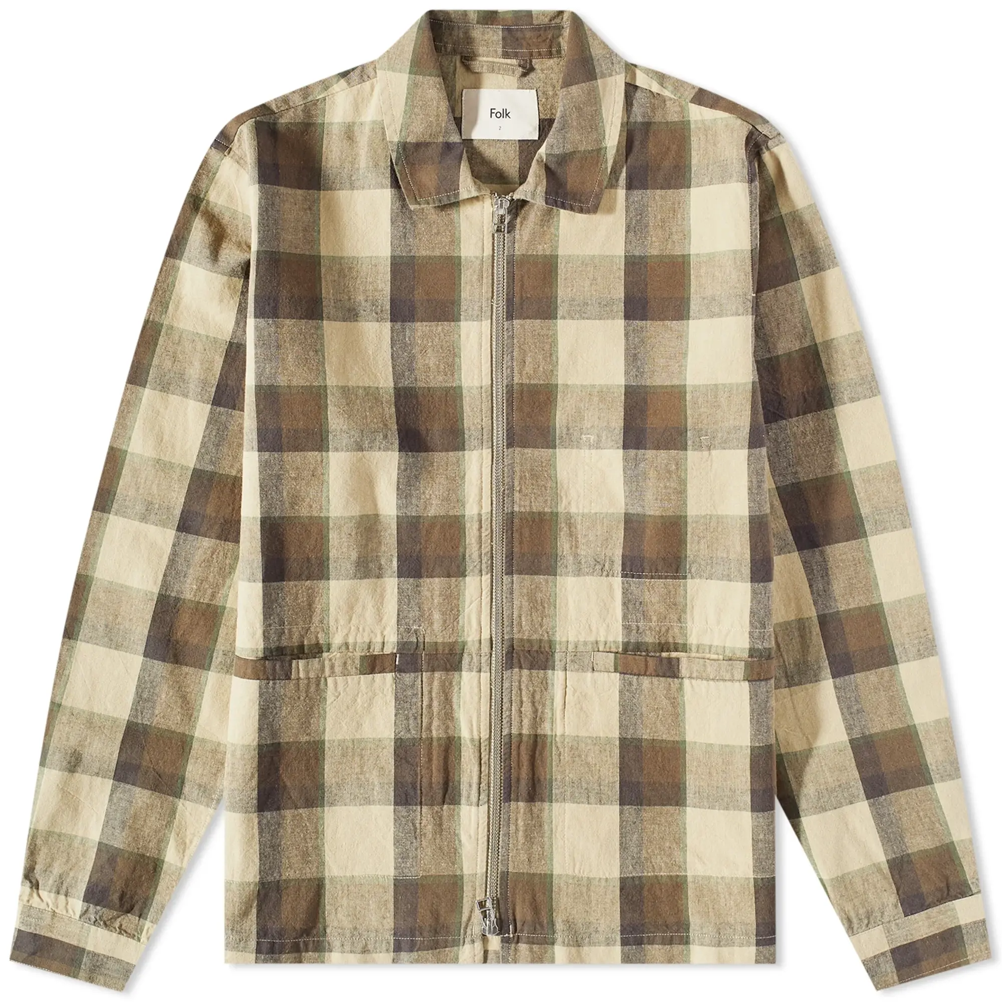 Folk Men's Signal Jacket Tan Check