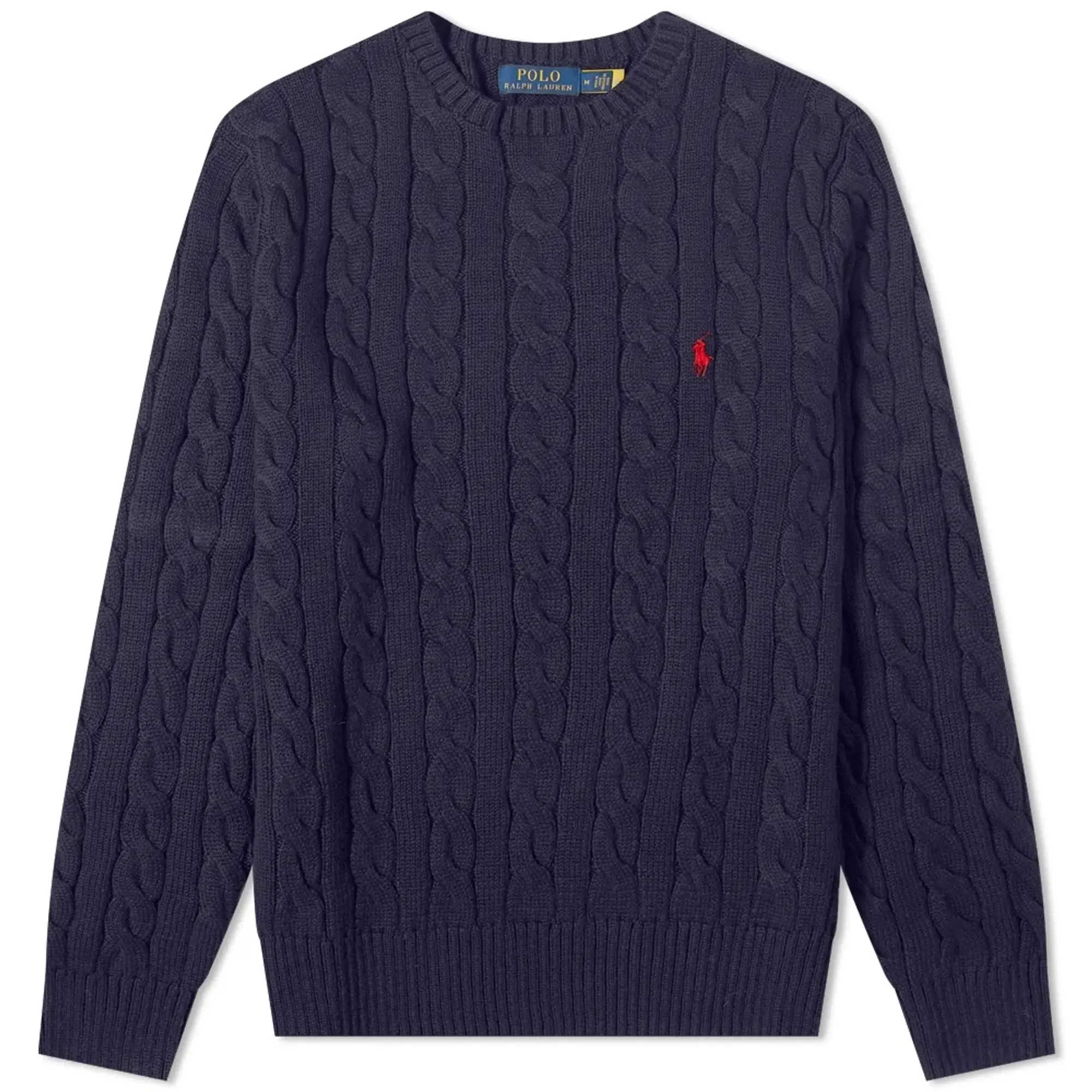 Polo Ralph Lauren Men's Cotton Cable Crew Knit Hunter Navy