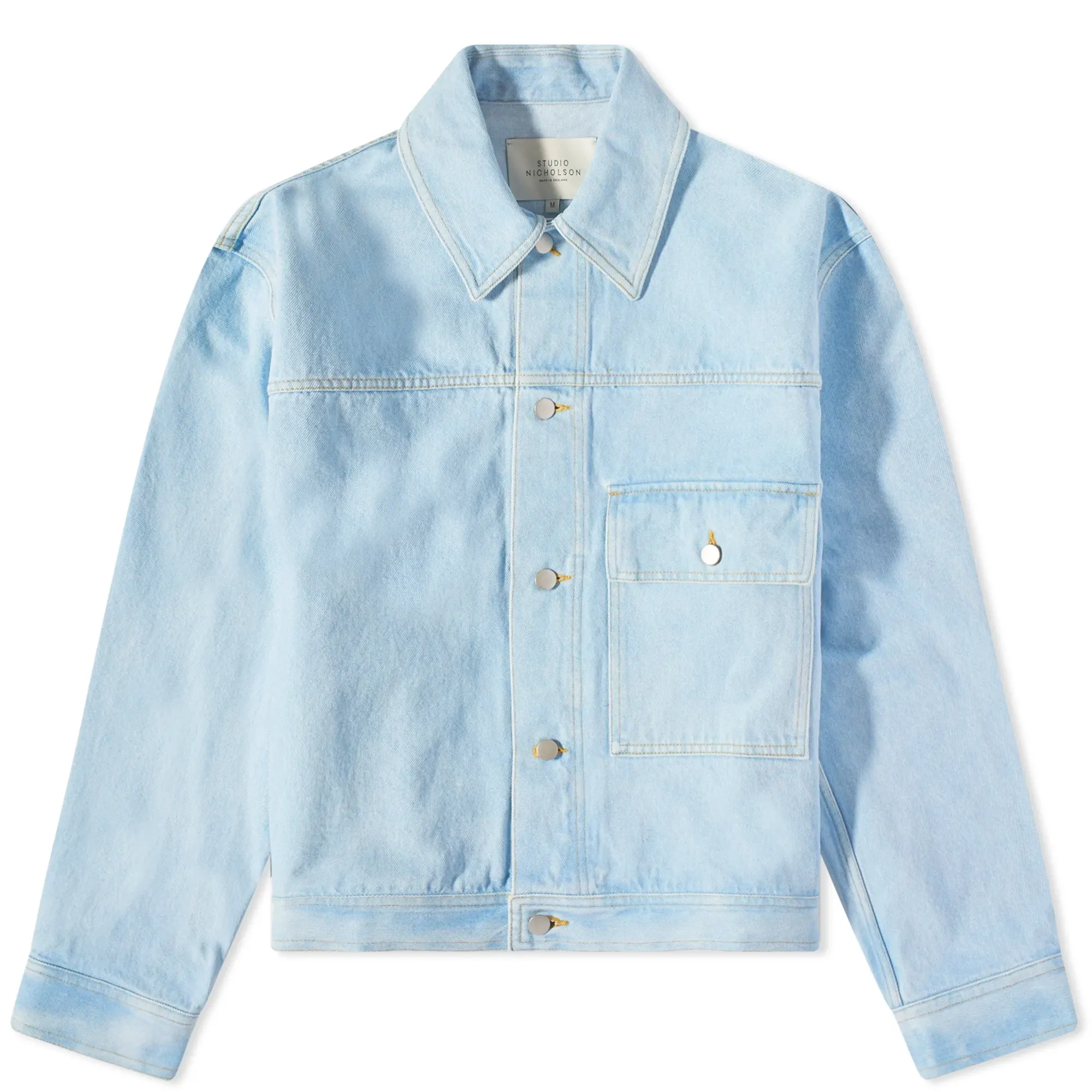 Petar Denim Jacket in Blue/Black STUDIO NICHOLSON PETAR DENIM JACKET