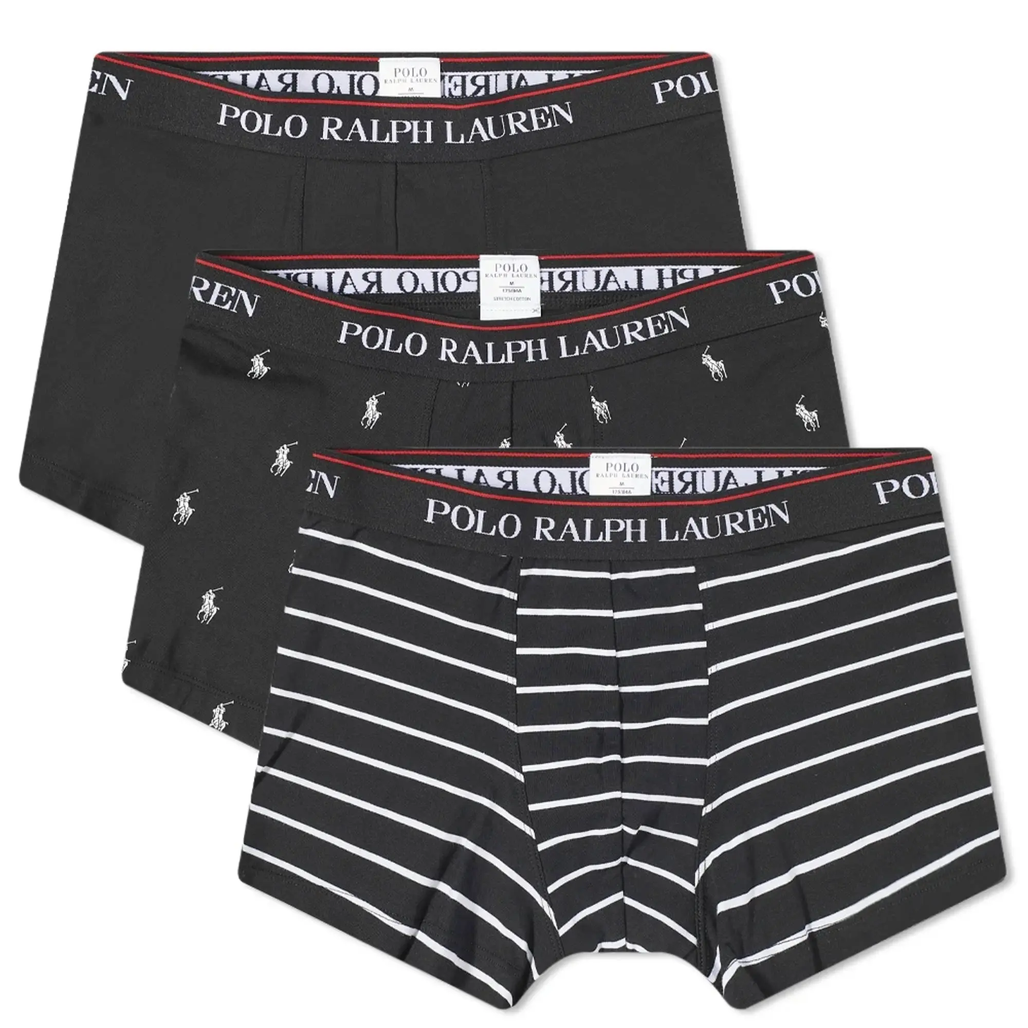 Polo Ralph Lauren Men's Cotton Trunk - 3 Pack Polo Black/White