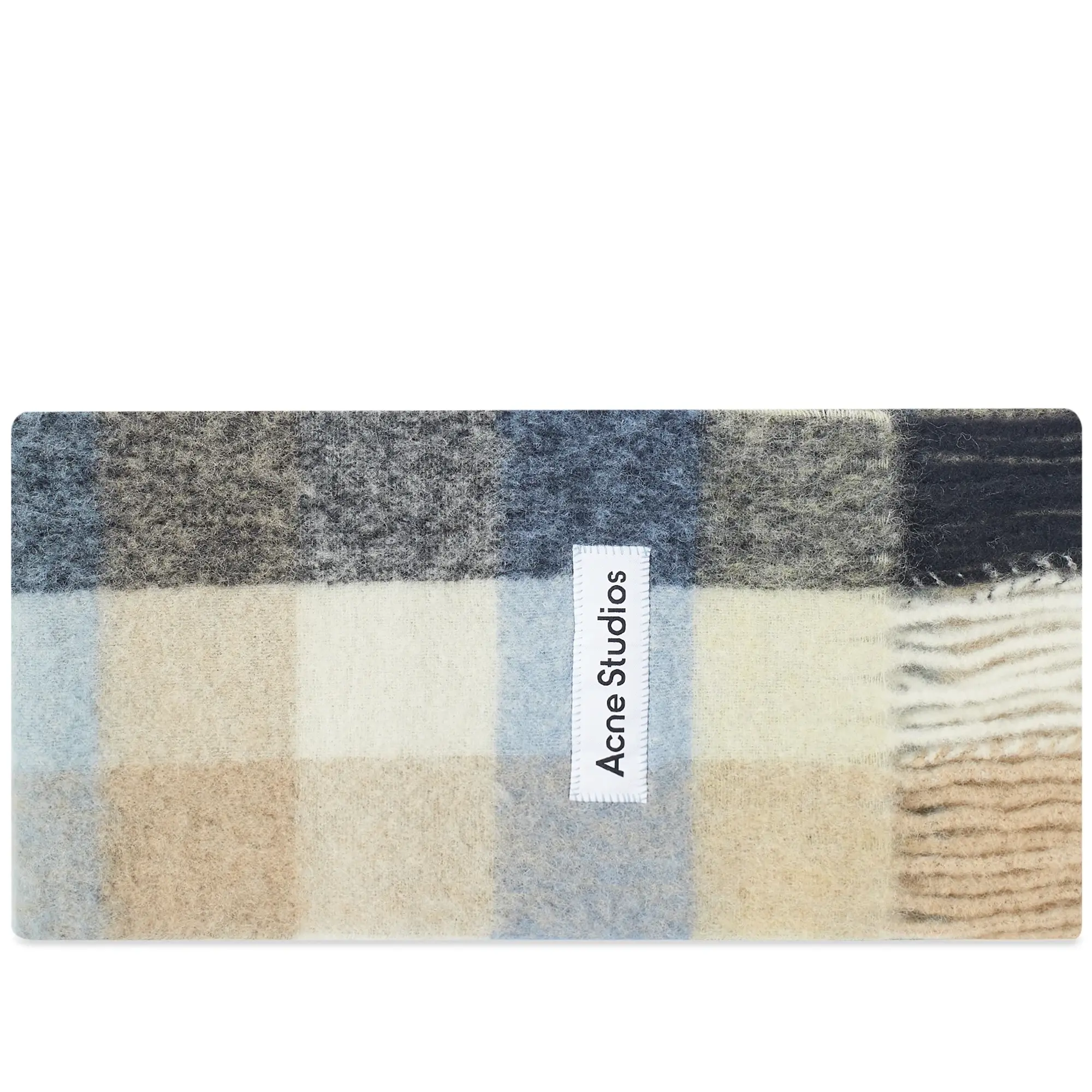 Acne Studios Men's Vally Check Scarf Blue/Beige/Black