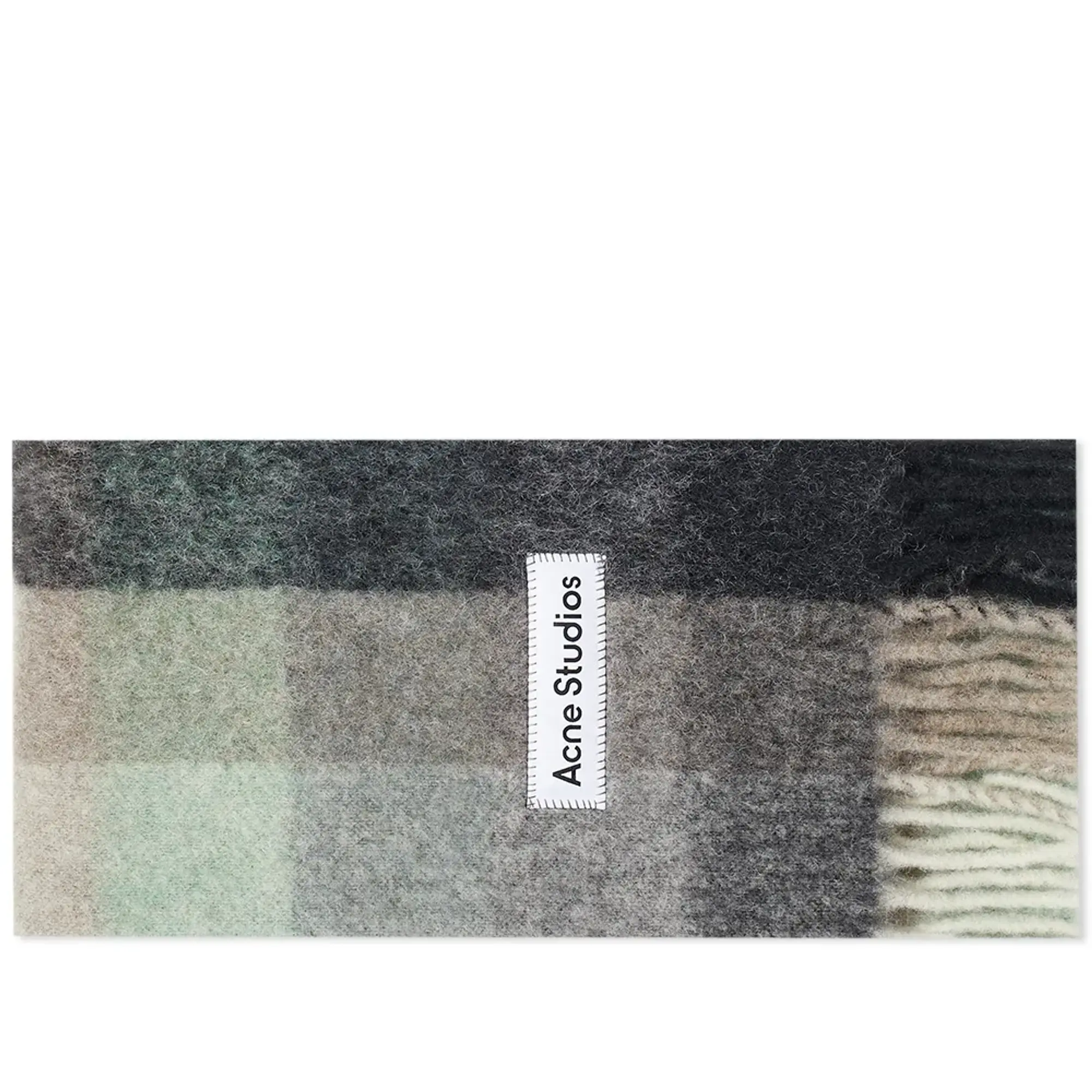 Acne Studios Vally Check Scarf Green/Grey/Black