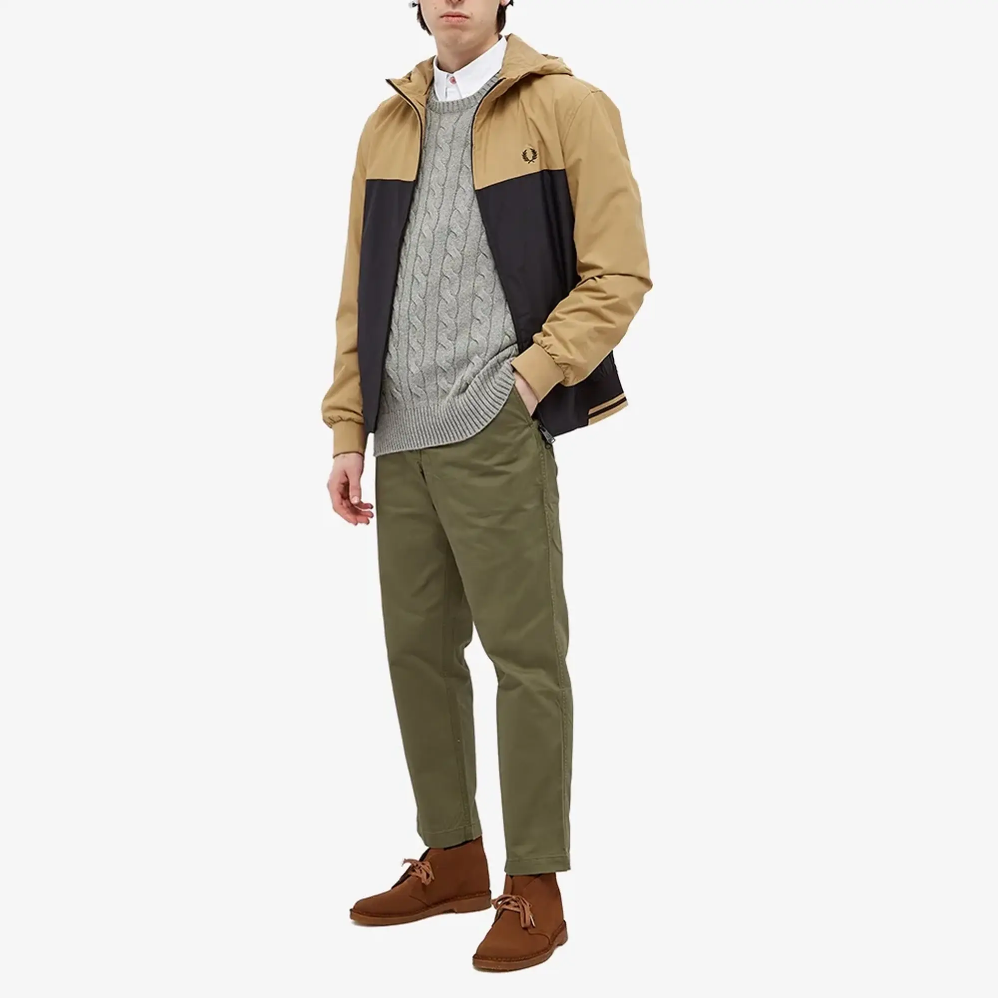 Polo Ralph Lauren Men's Cotton Cable Crew Knit Fawn Grey Heather