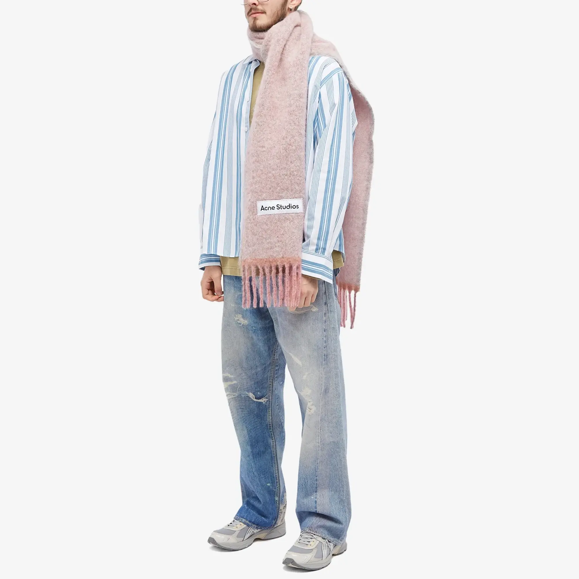 Acne Studios Men's Vally Solid Scarf Dusty Pink