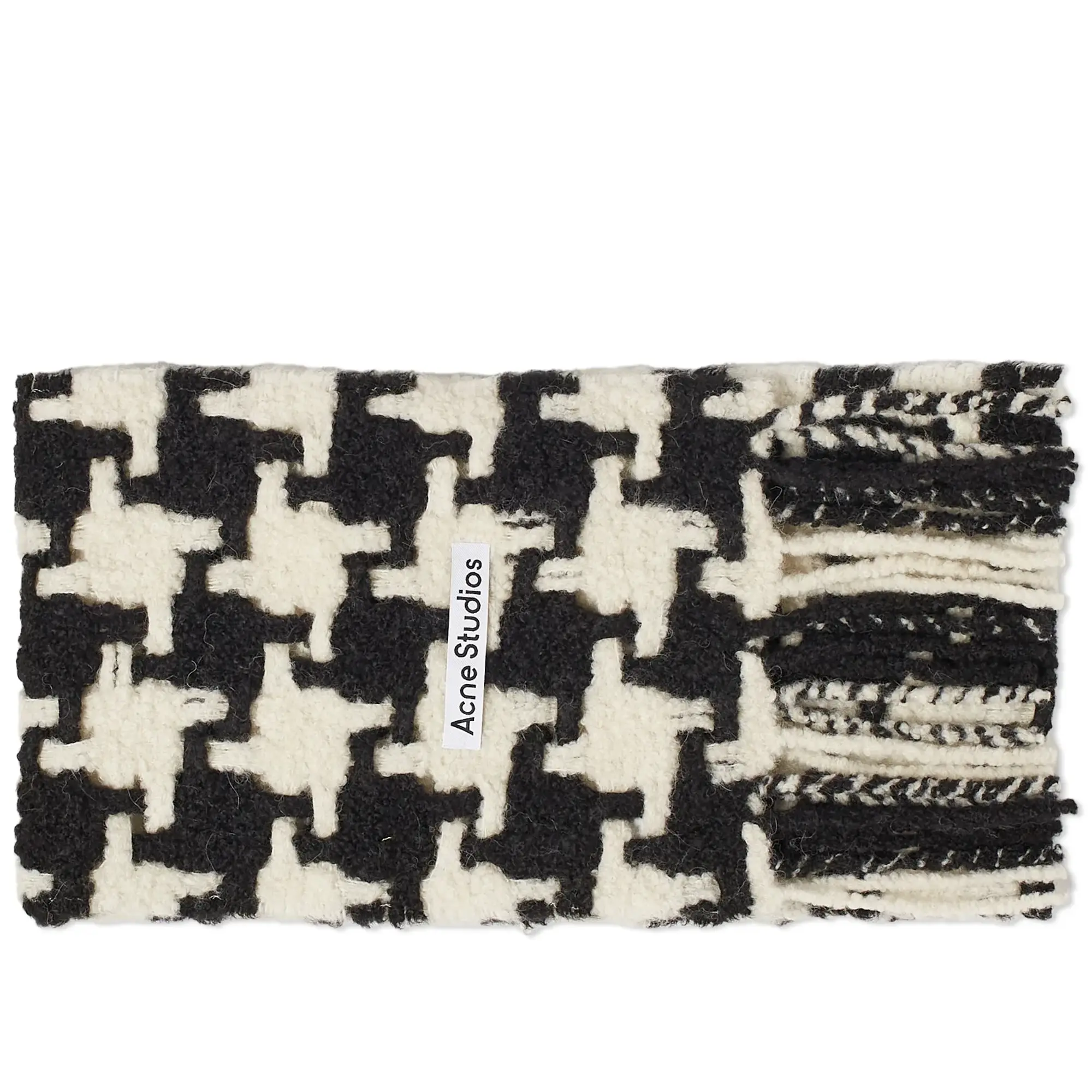 Acne Studios Vadik Houndstooth Scarf White/Black