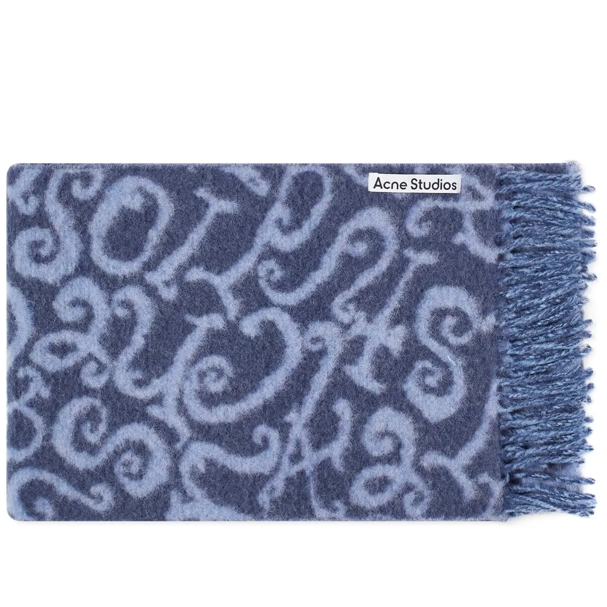 Acne Studios Men's Volf Monogram Scarf Blue/Lilac