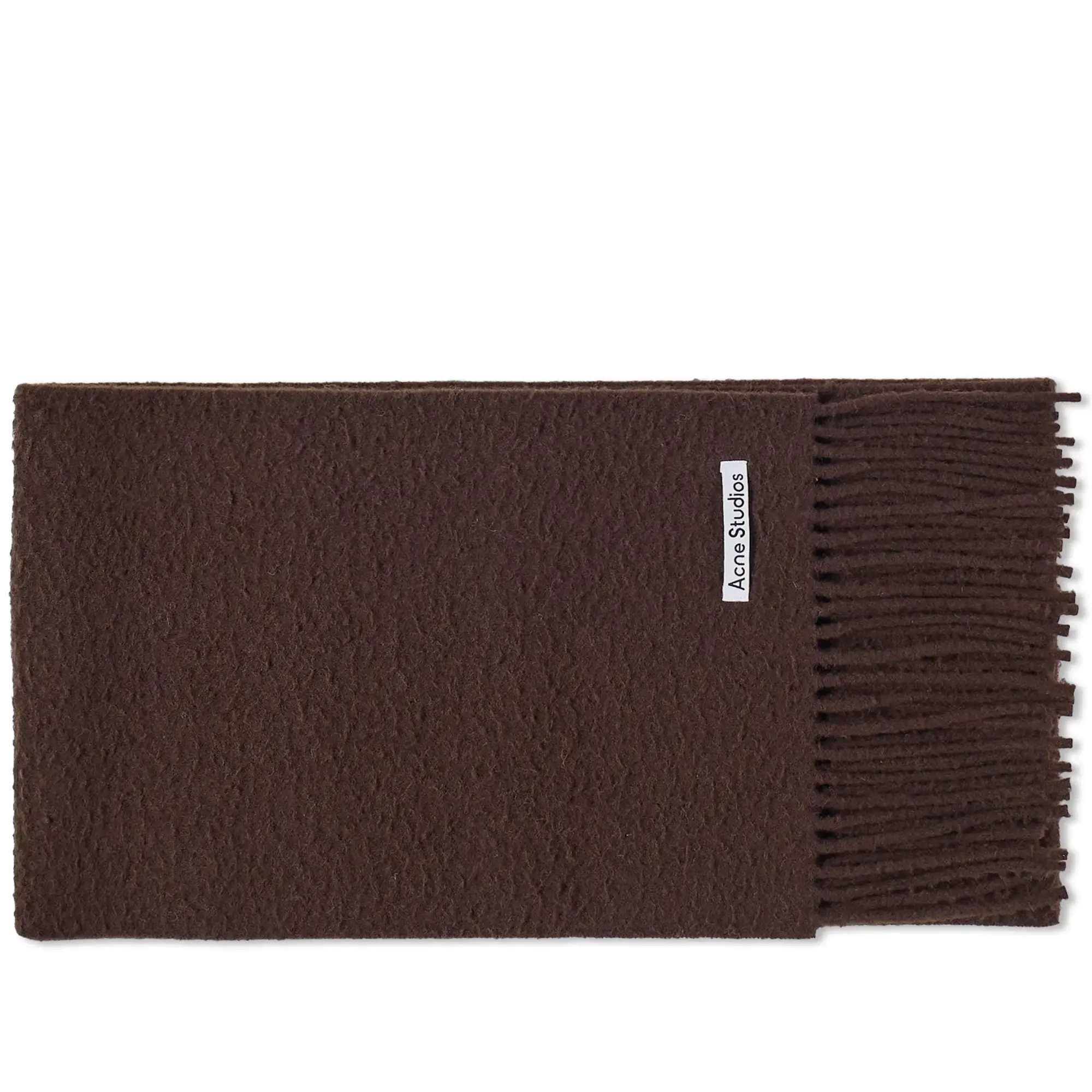 Acne Studios Men's Vargo Boiled Wool Scarf Chocolate Brown