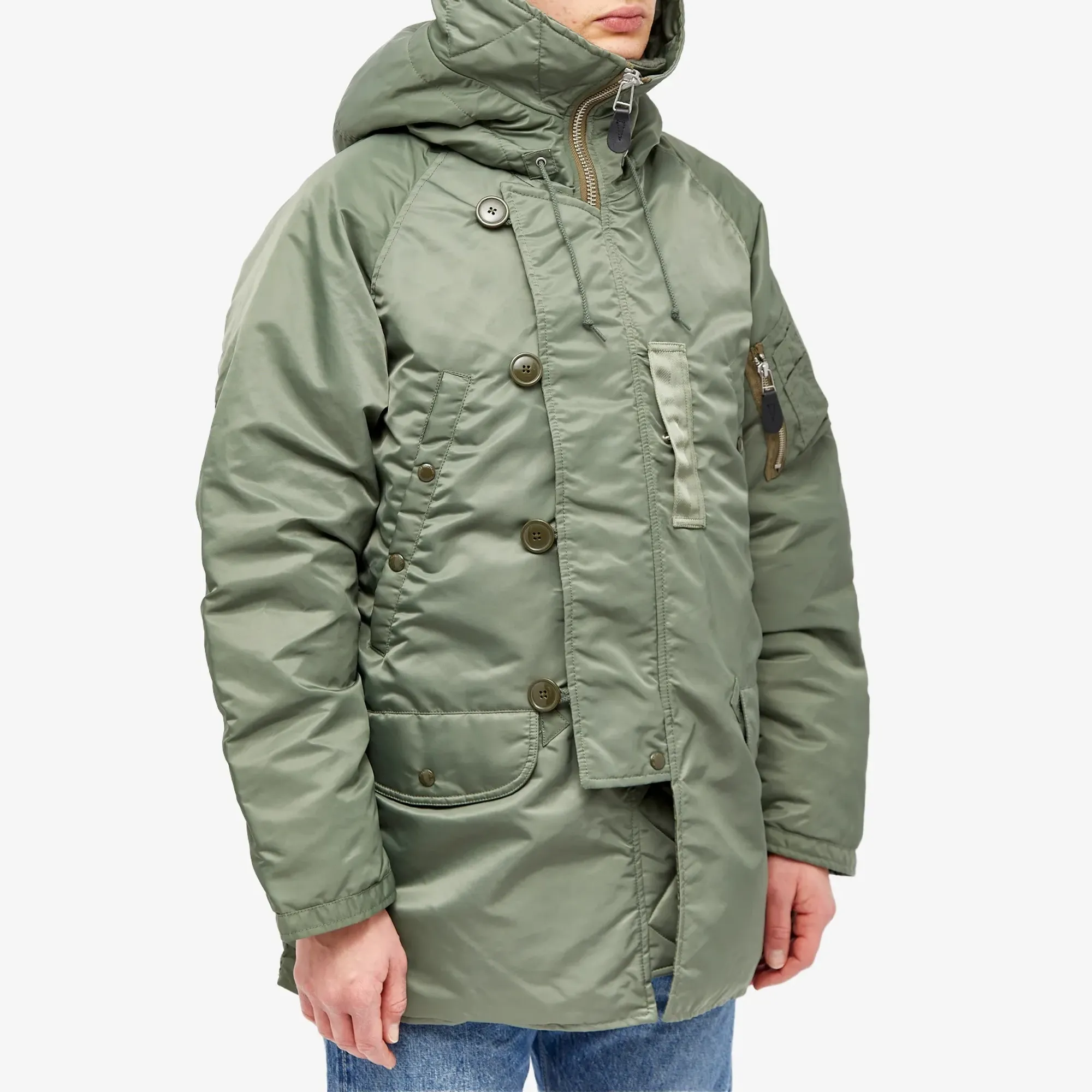 Beams Plus Men's MIL Type N-3B Down Jacket Sage | 38180373139-66