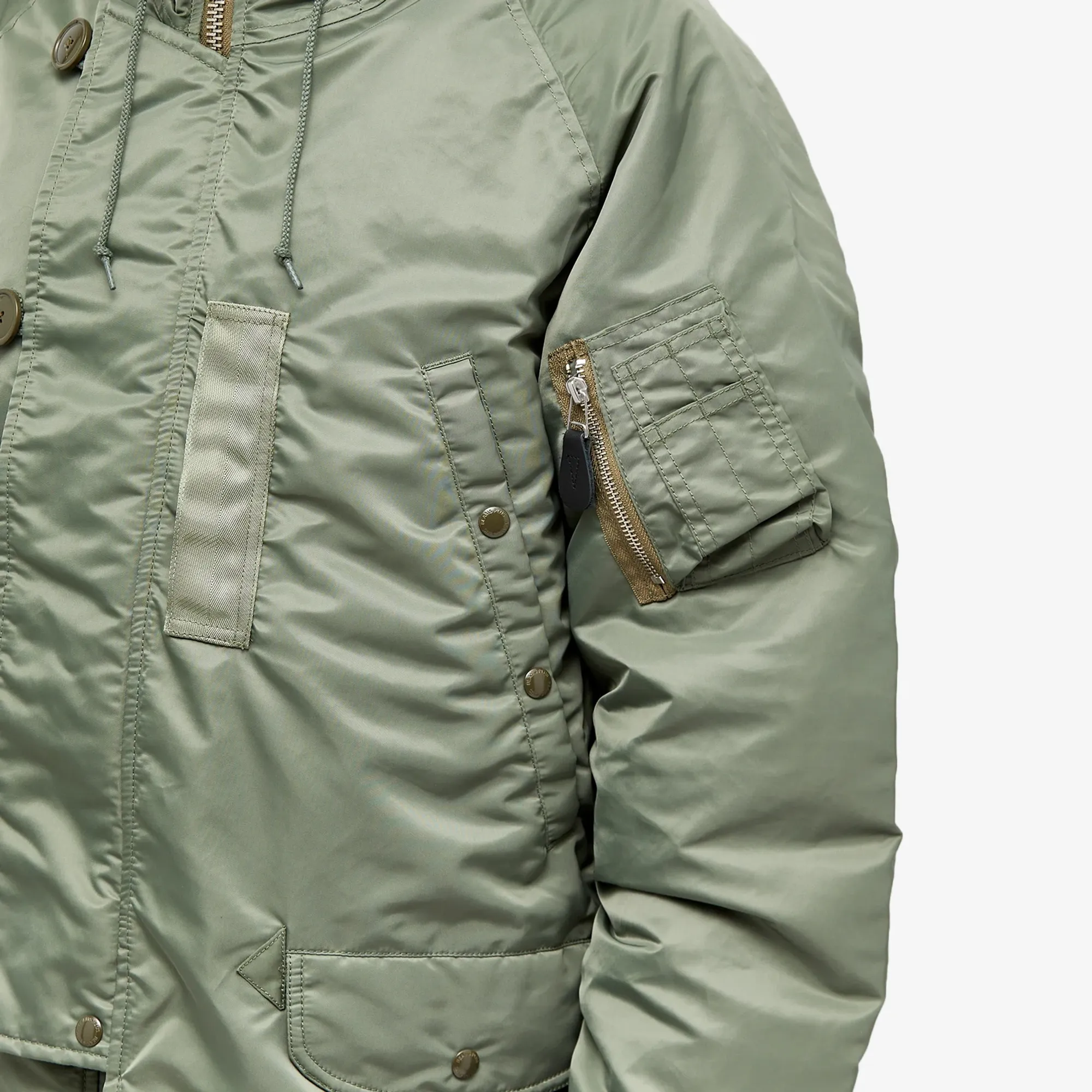 N-3B Type MIL Beams Plus Down Jacket BEAMS Parka Sage PLUS
