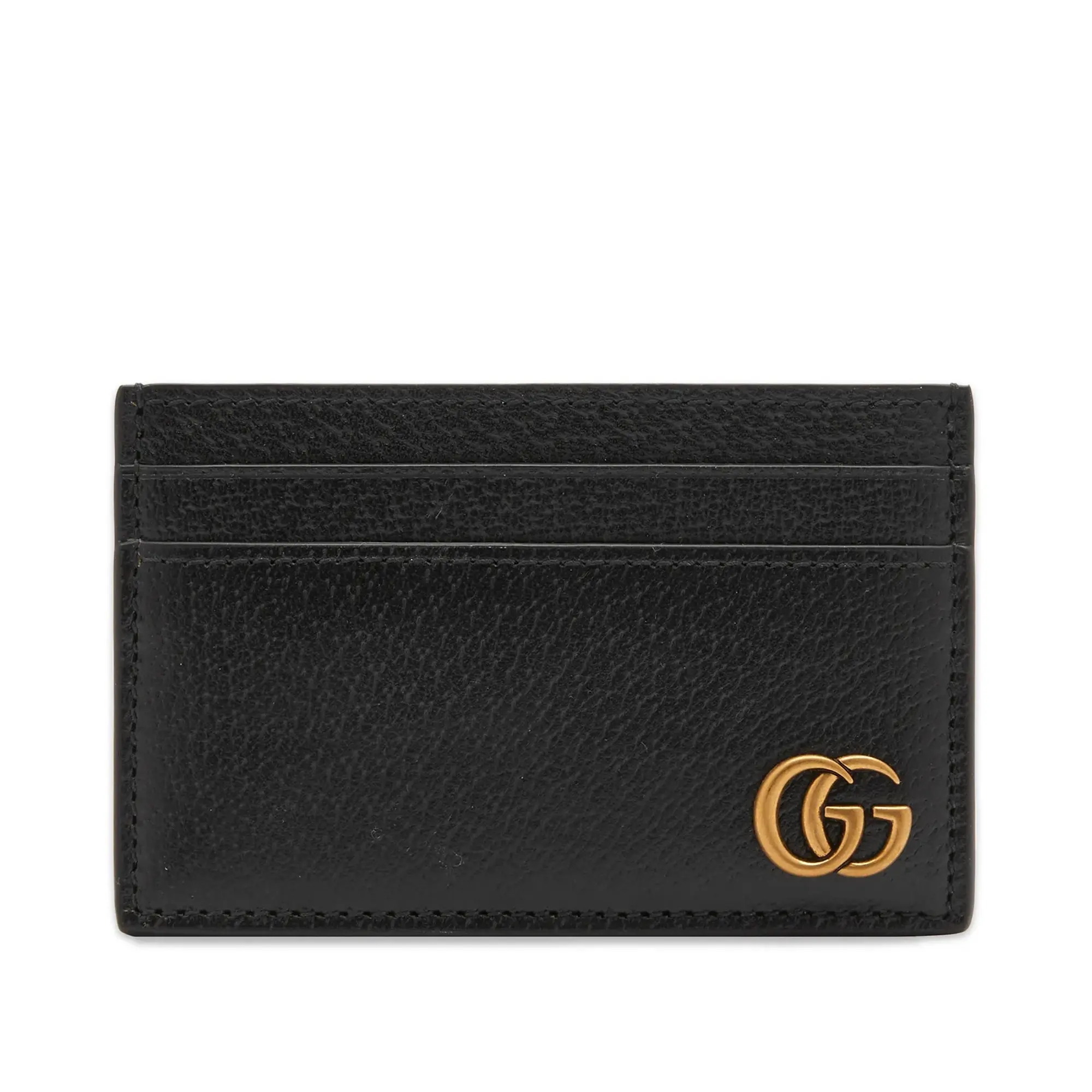 Gucci Men's Gold GG Card Wallet Black