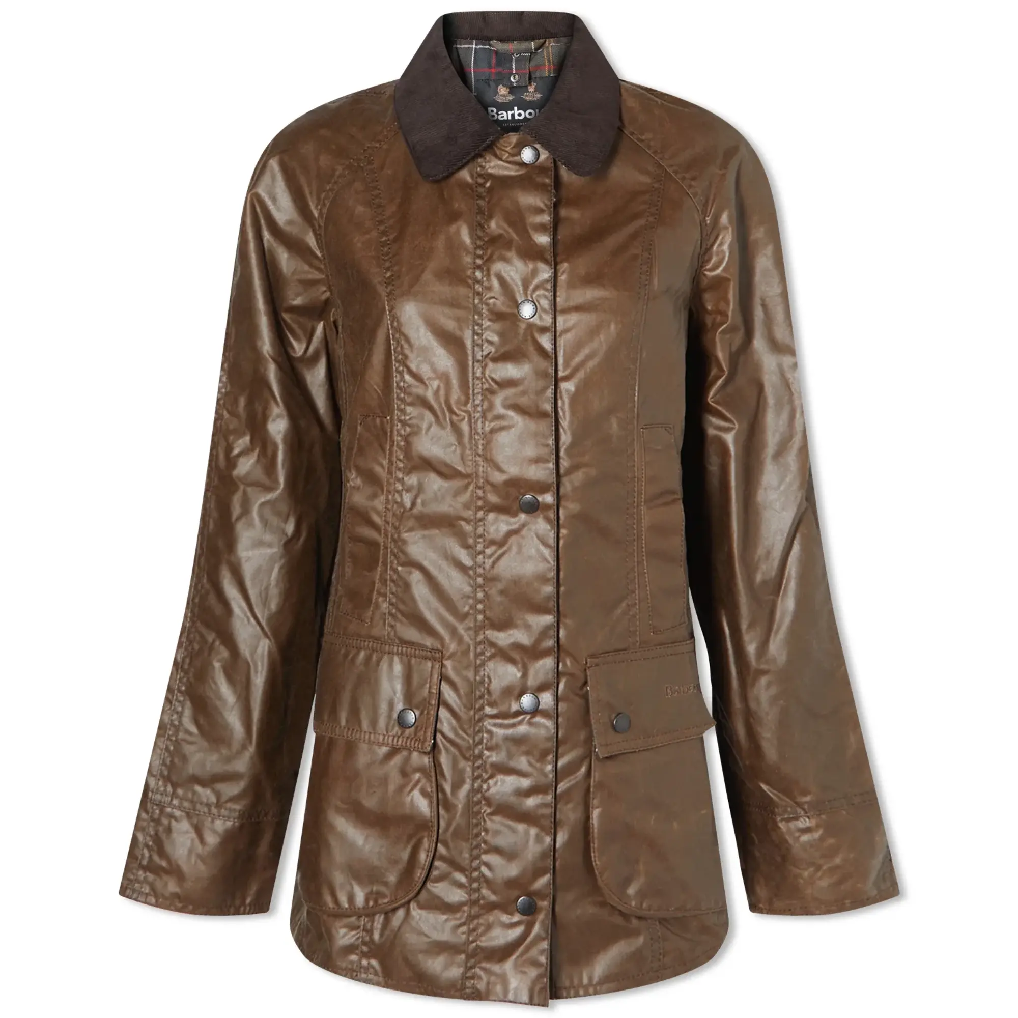 Barbour Women's Beadnell Wax Jacket Bark