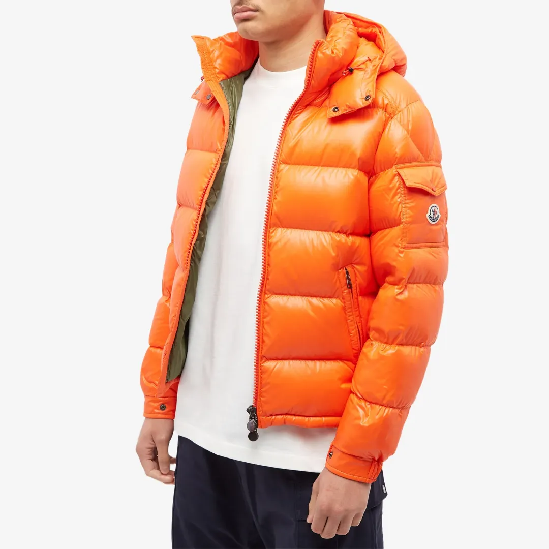 Moncler Men's Maya Down Jacket Orange | 1A536-68950-00-326 | FOOTY.COM