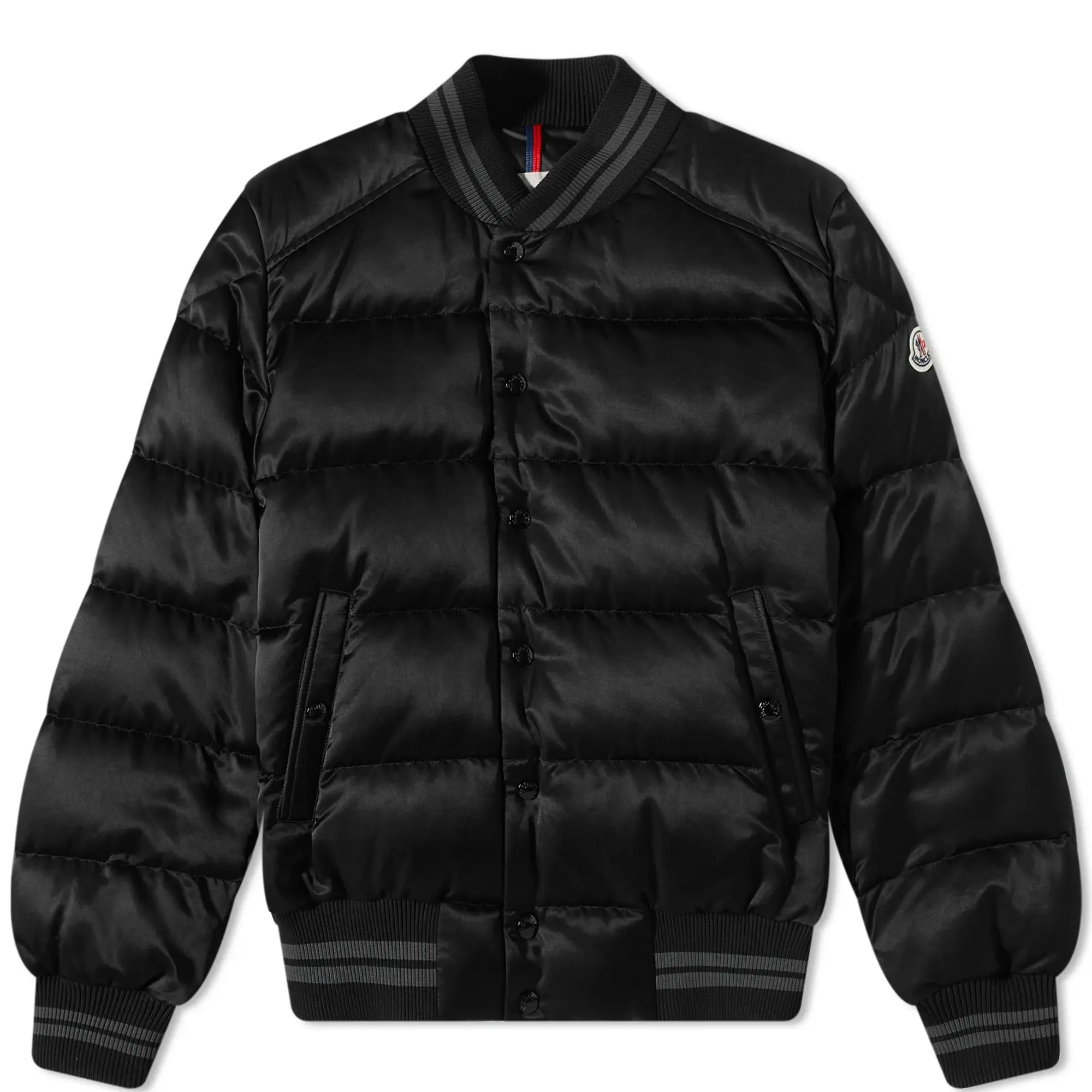 Moncler Men s Dives Varsity Bomber Jacket Black 1A000 596X8 09 999 FOOTY.COM