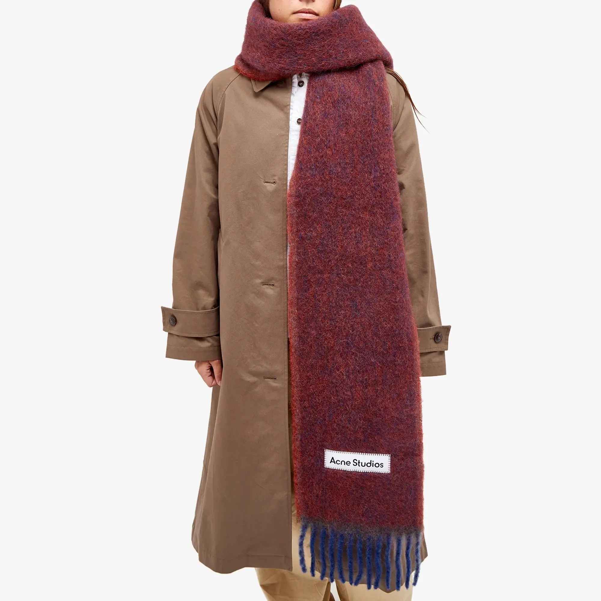 Acne Studios Women's Vally Solid Scarf Aubergine Blue