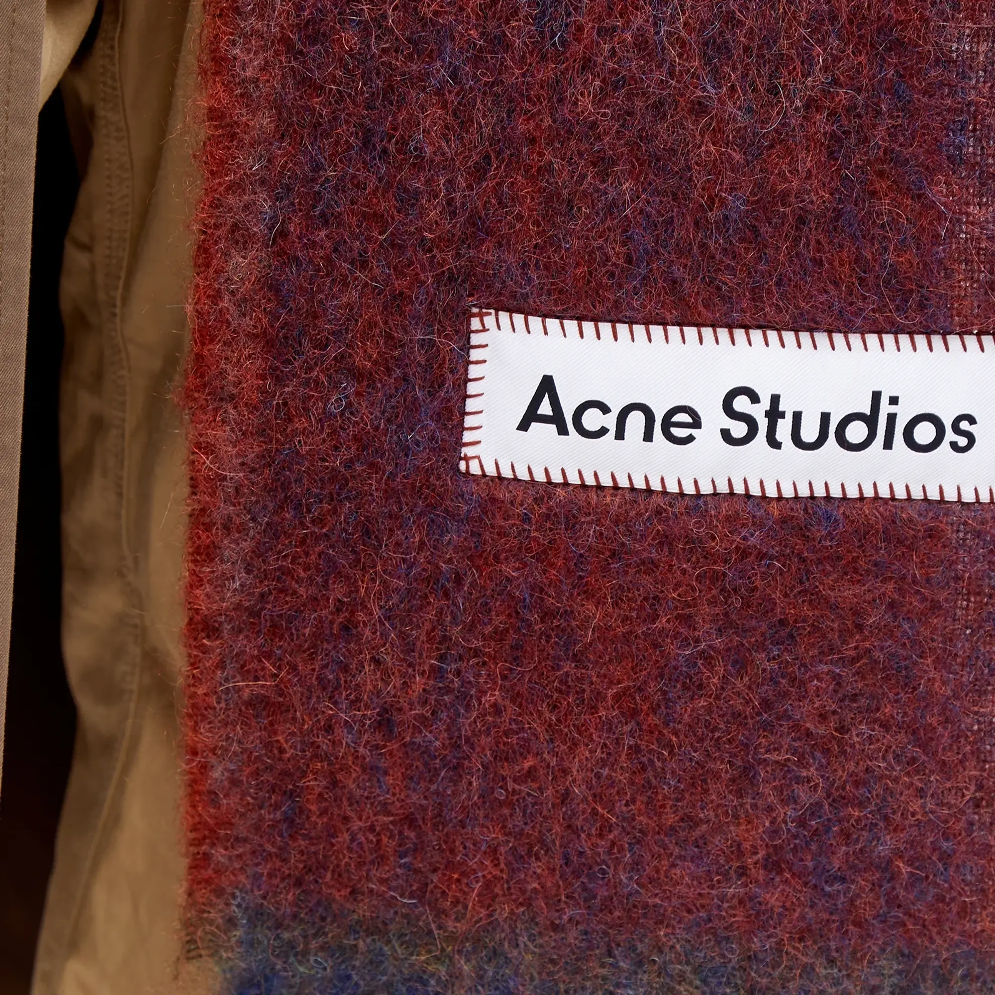 Acne Studios Women's Vally Solid Scarf Aubergine Blue