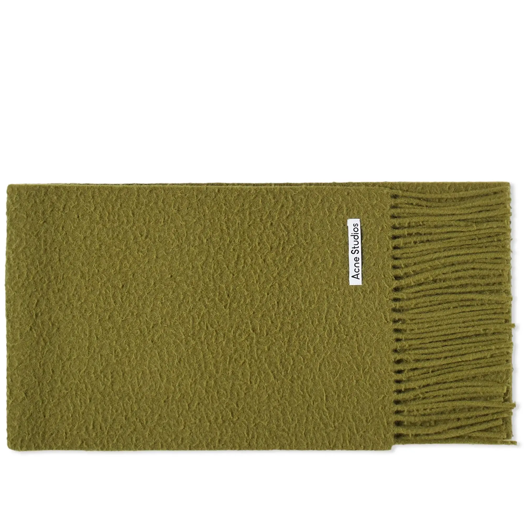 Acne Studios Men's Vargo Boiled Wool Scarf Olive Green