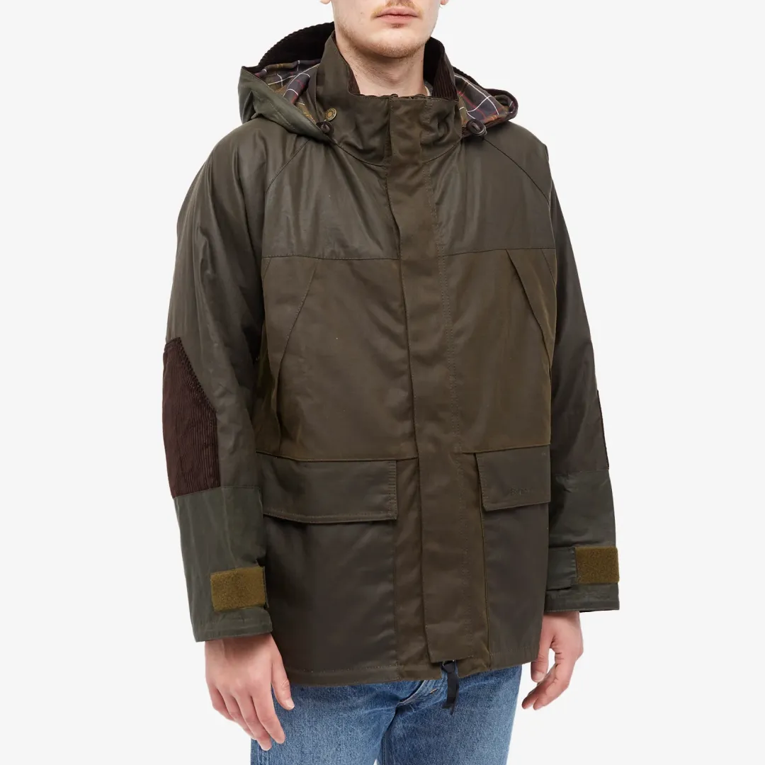 Barbour Men's Heritage Short Field Wax Parka Jacket Olive